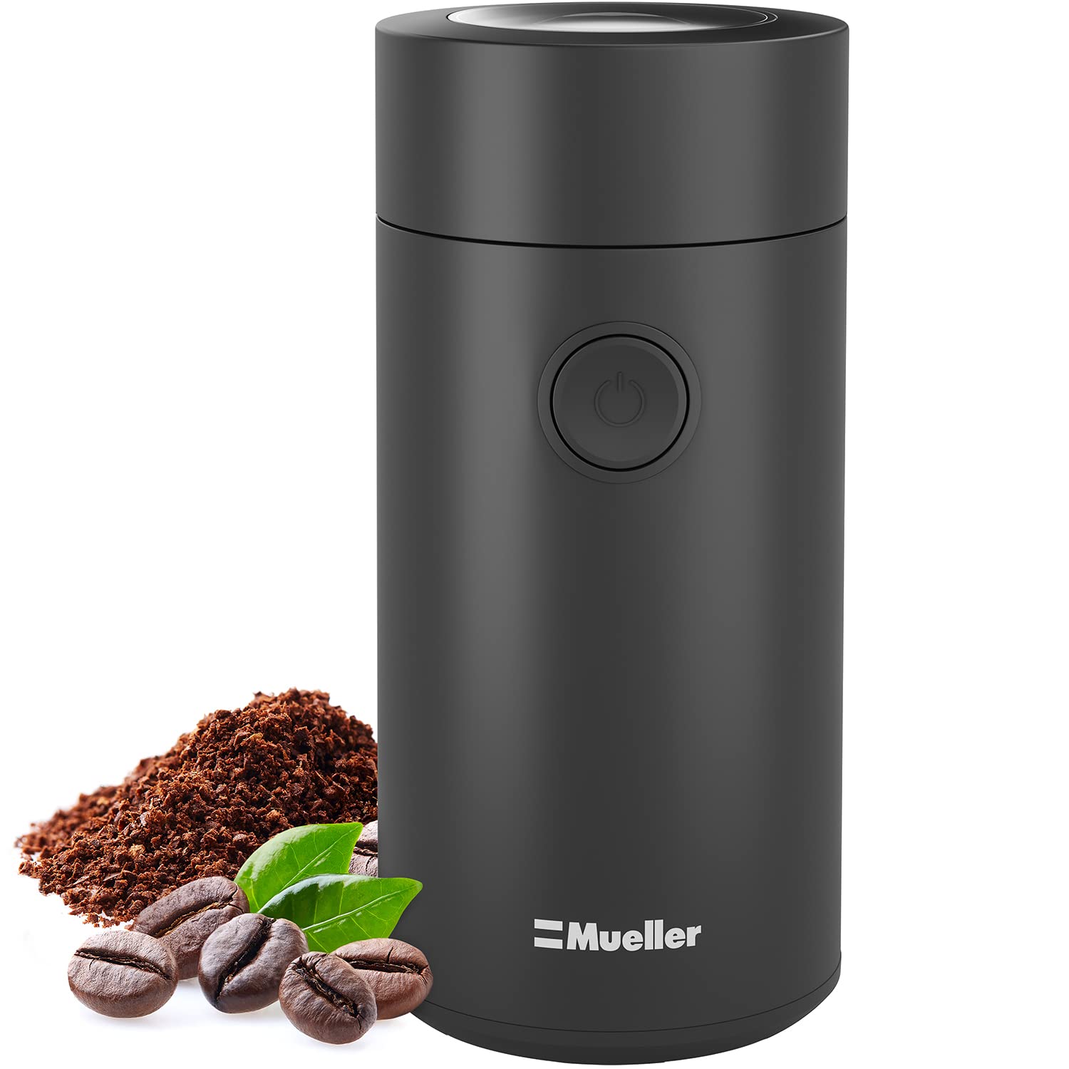 Premium MuellerLiving Electric Coffee Grinder - Stainless Steel Blades for Coffee Beans, Spices, Nuts & Herbs - Fast & Quiet Grinding - Perfect for Home Kitchens & Coffee Shops