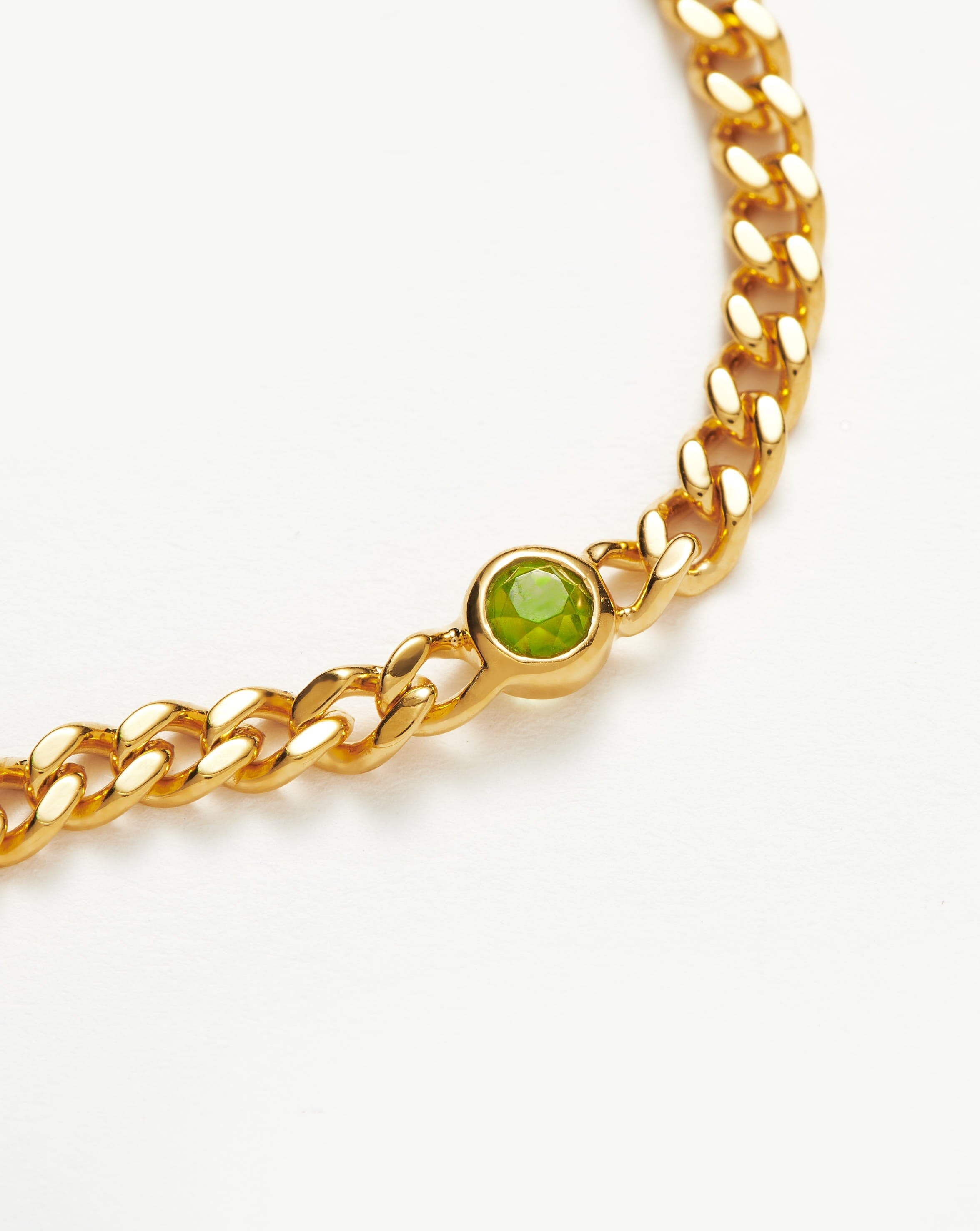 August Birthstone Peridot Bracelet for Women - 18k Gold Plated Vermeil Jewelry | Perfect Gift for Birthday, Anniversary & Special Occasions