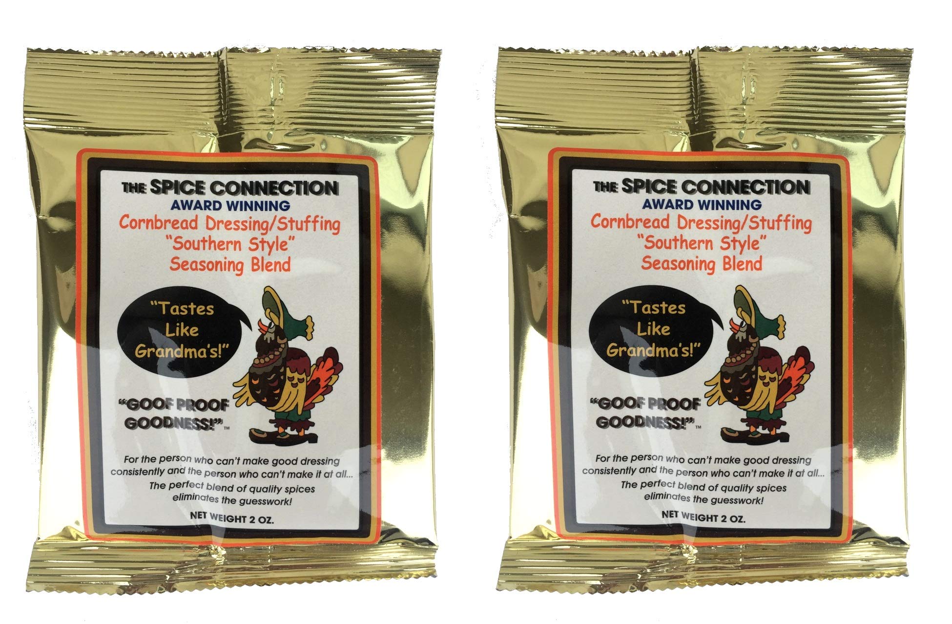 Award-Winning Southern Style Cornbread Dressing & Stuffing Seasoning Blend - Pack of 2 | Perfect for Thanksgiving, Holiday Meals & Family Gatherings