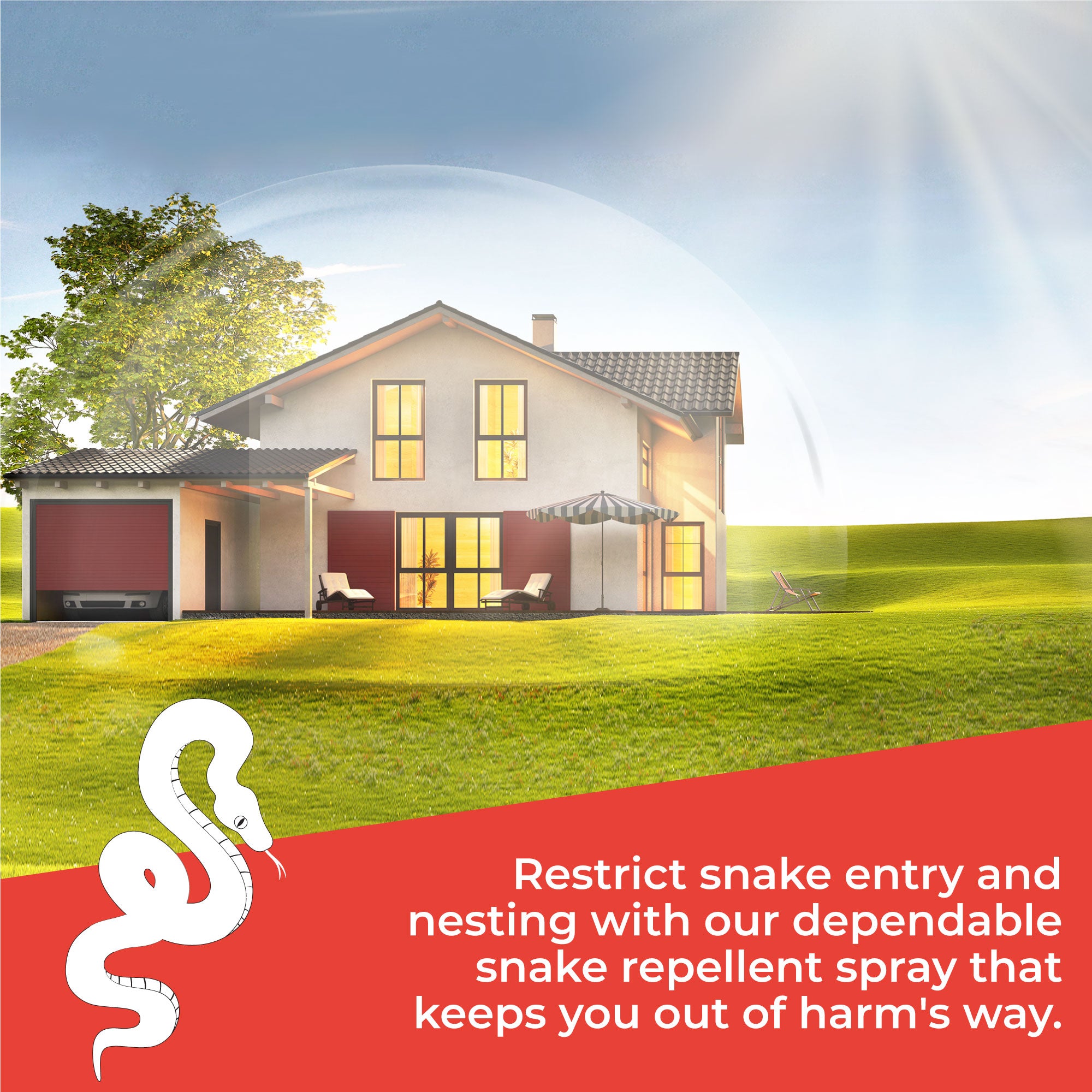 Best Snake Repellent for Outdoor Use - Natural & Effective Snake Deterrent Spray - Safe for Pets & Kids - Perfect for Yards, Gardens, and Camping