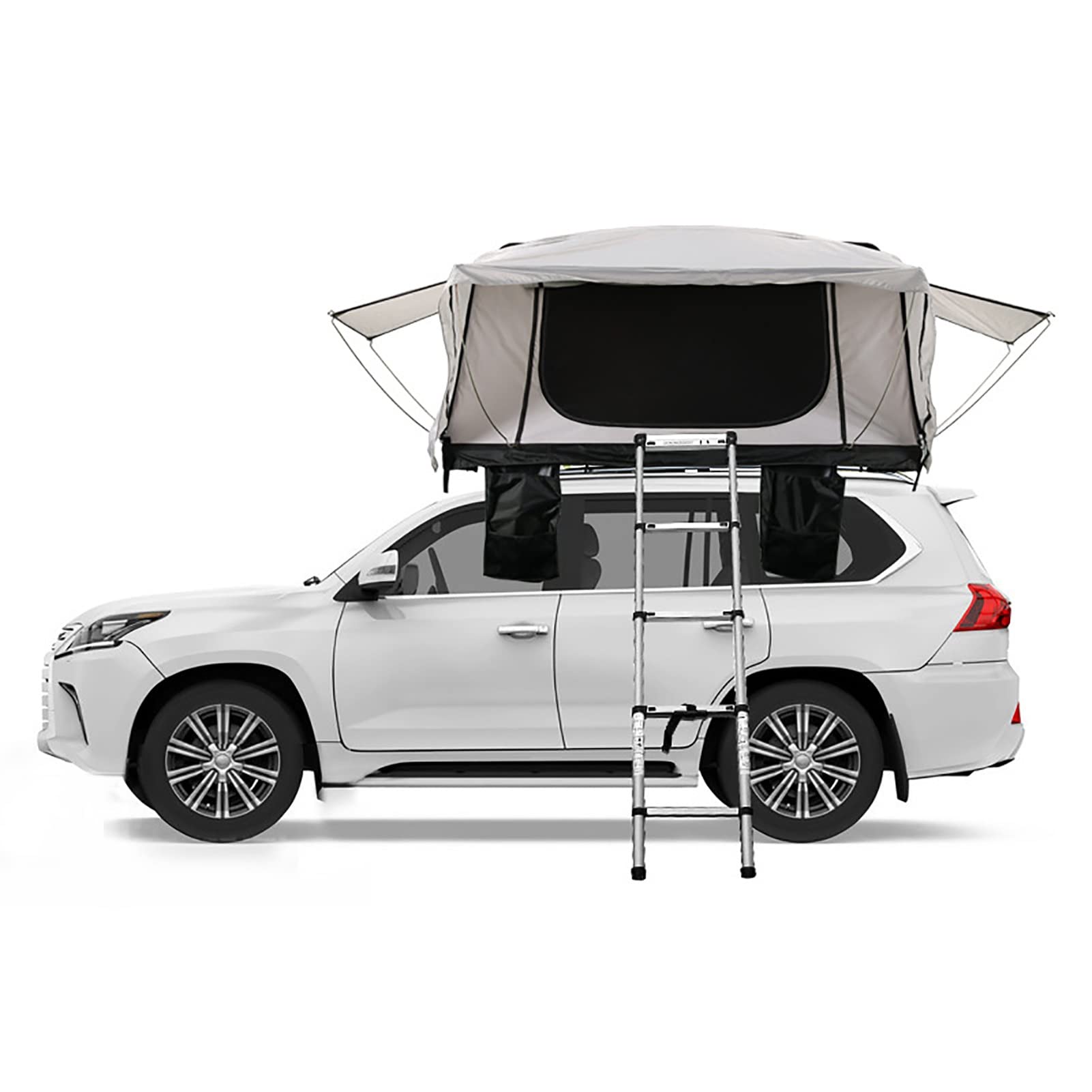 Hard Shell Roof Top Tent for Overlanding - Universal Pop Up Roof Tent for 3-4 People | Waterproof & Durable Camping Tent for SUV, Truck, Van | Perfect for Off-Road Adventures & Outdoor Exploration