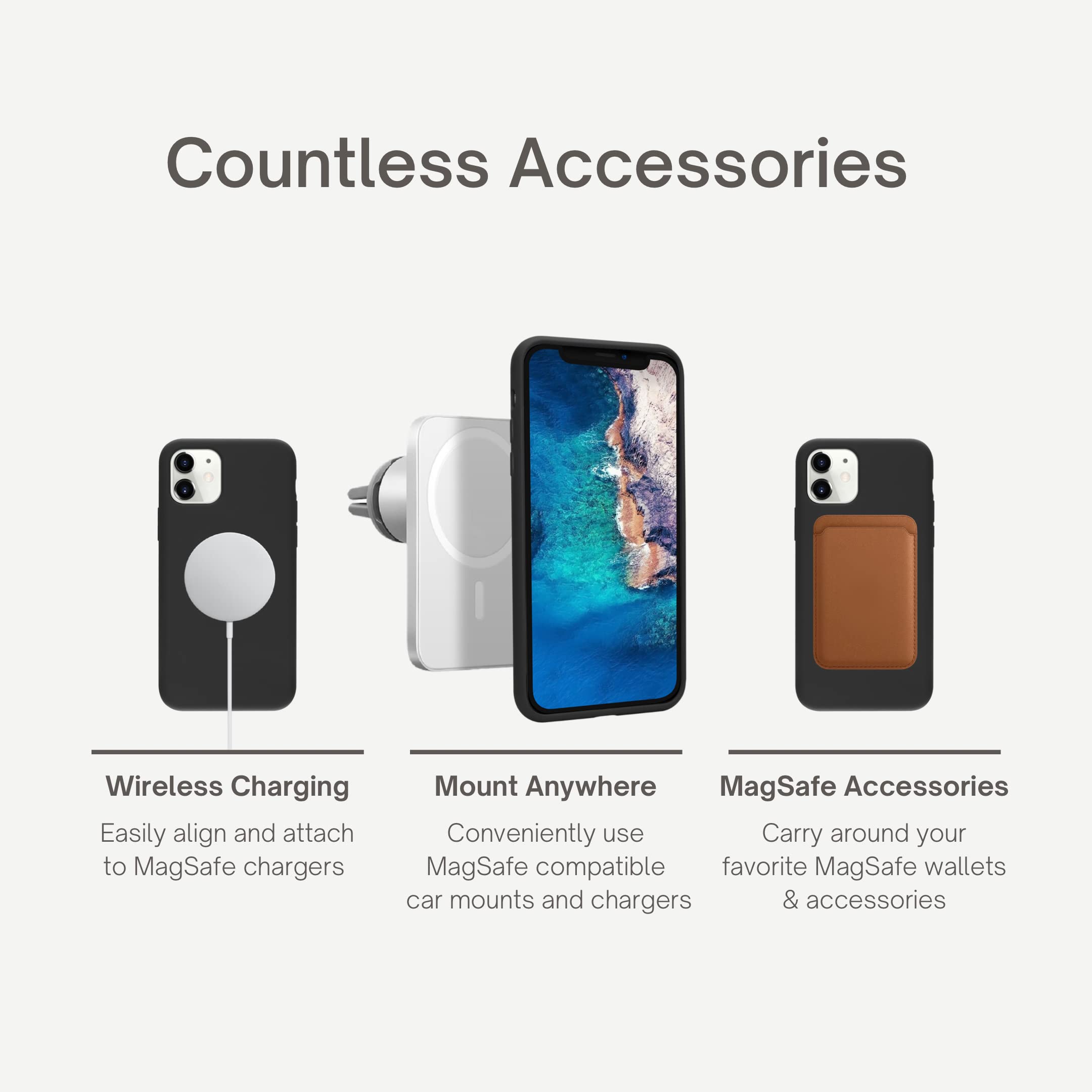 VECI Magnetic Case for iPhone 11 - Soft Touch Silicone Cover with MagSafe Compatibility (Black) | Perfect for Wireless Charging & Secure Grip in Daily Use
