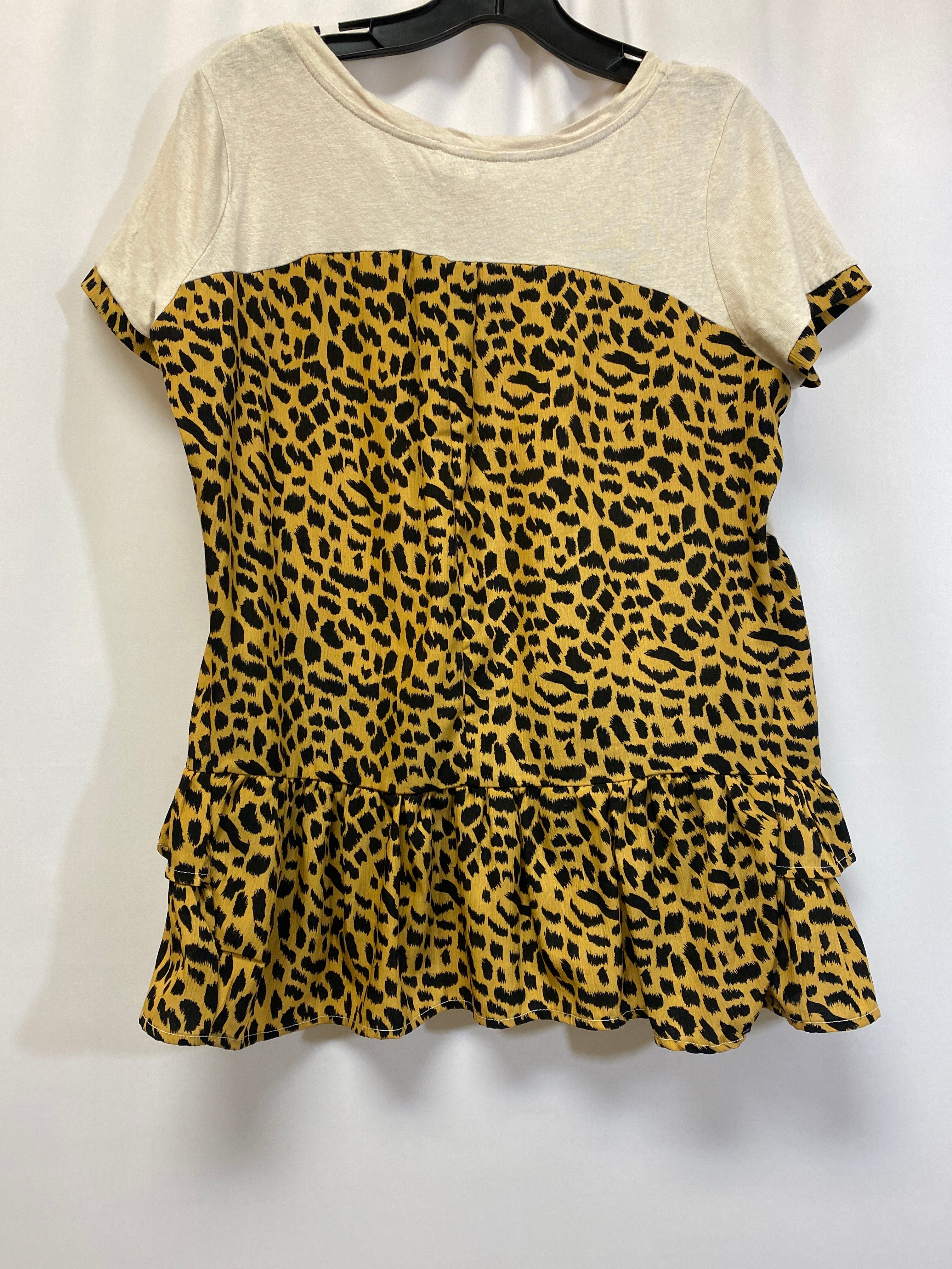 Stylish Animal Print Short Sleeve Top for Women - Size S by Umgee | Perfect for Casual Outings, Summer Parties & Boho Fashion