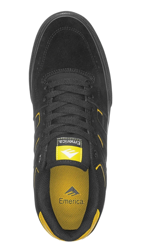 Emerica Tilt G6 Vulc Skate Shoes for Men - Black/Yellow/Black - High-Performance Skateboarding Shoes for Street & Park Riding
