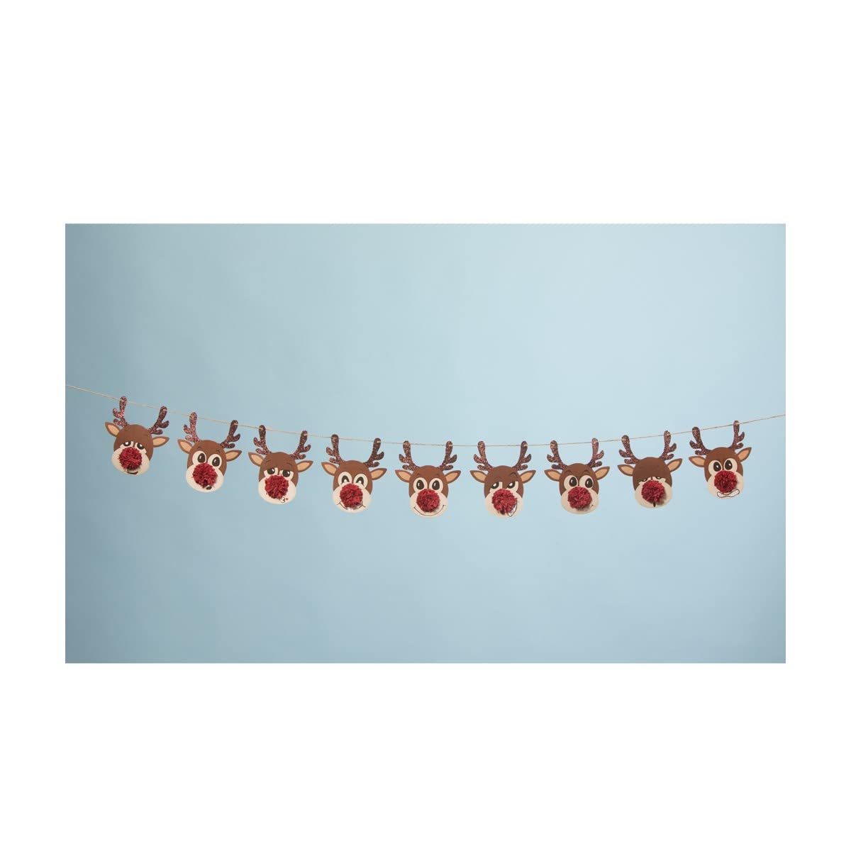 Bethany Lowe Reindeer Games Garland - Christmas Holiday Decor for Fireplace, Tree & Home - Festive Winter Seasonal Decoration