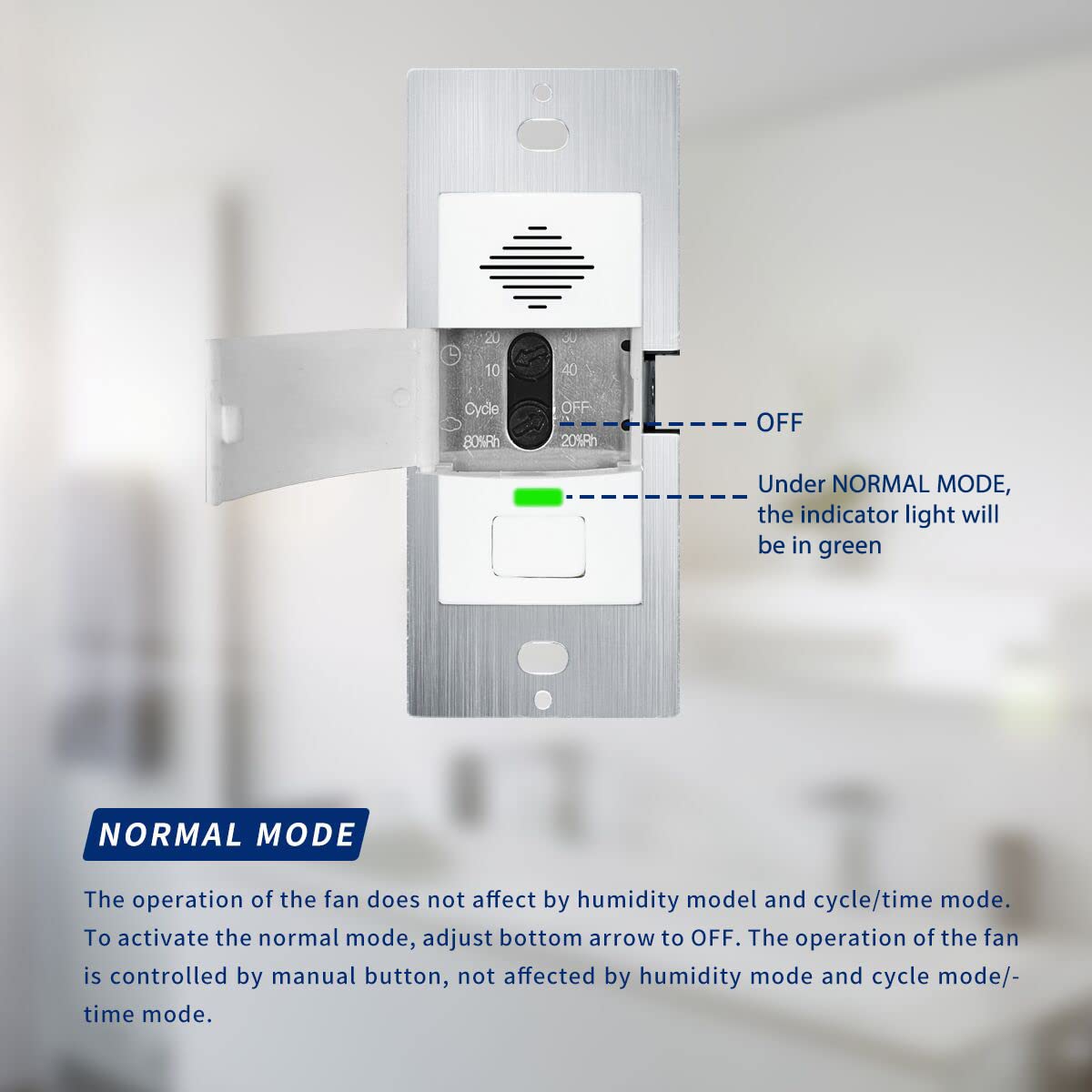 Tech Drive Ultra Quiet 110 CFM Bathroom Exhaust Fan with Humidity Sensor & Timer - 1.2 Sone In-Wall Ventilation Fan for Home, White | Perfect for Bathrooms, Kitchens & Laundry Rooms
