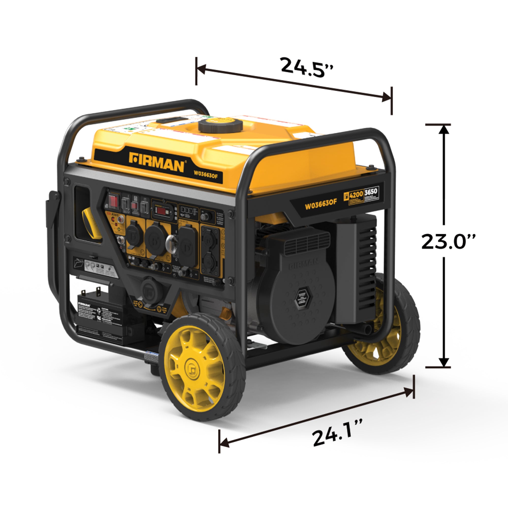 4500W Portable Inverter Generator with Remote Start & CO Alert - Quiet, Reliable Power for Camping, RV Trips & Emergency Backup