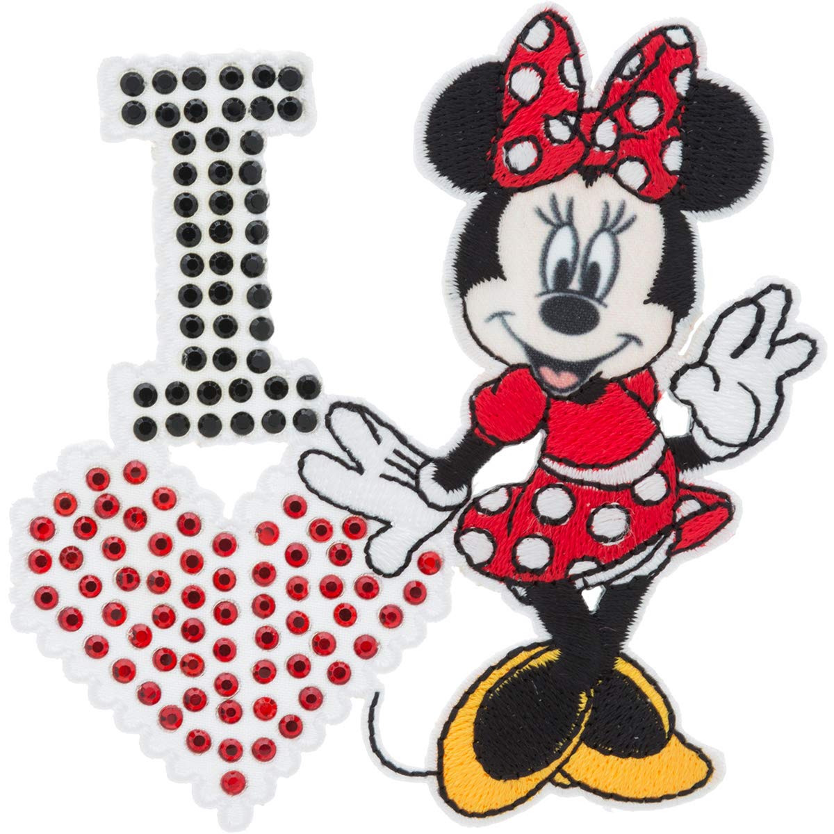 Disney Mickey Mouse Iron-On Applique Patches for DIY Crafts, Kids Clothing, and Costume Decorations - Easy to Apply Fabric Embellishments for T-Shirts, Jeans, and Bags