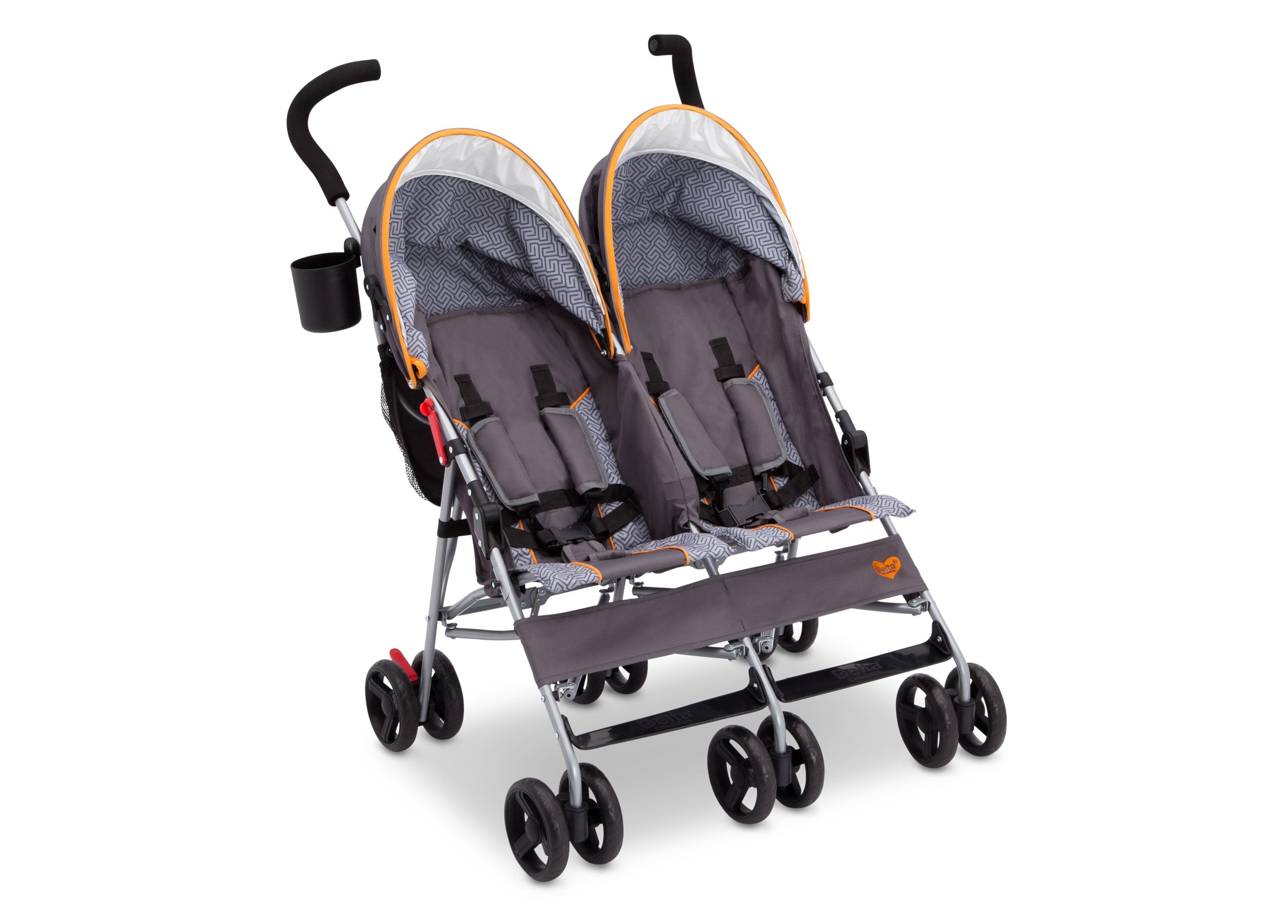 LX Plus Side by Side Double Stroller for Twins - Lightweight Compact Foldable Baby Stroller with Adjustable Canopy & Storage Basket - Perfect for Shopping, Travel, and Outdoor Walks