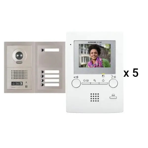Aiphone GT 5V3 5 Apartment Video Intercom System with 3.5