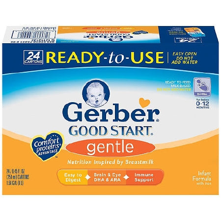 Gerber Good Start Infant Formula - 8.45 oz Tetra Pak Ready to Use Baby Formula (1 Count) | Gentle Nutrition for Newborns & Infants | Perfect for On-the-Go Feeding, Travel & Emergency Preparedness