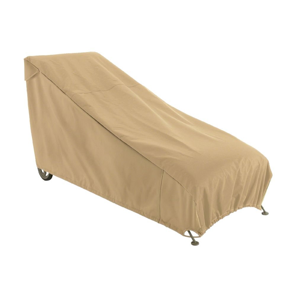 Classic Accessories Terrazzo Water-Resistant 66 Inch Patio Chaise Lounge Chair Cover - Durable Outdoor Furniture Protection for Poolside, Garden, and Patio Use