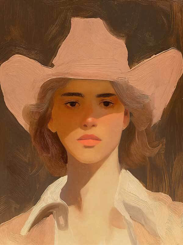 Annie's Dusty Ride Canvas Art Print - Western Cowgirl Wall Decor for Living Room, Bedroom & Office - Perfect for Home, Ranch & Country Style Interiors