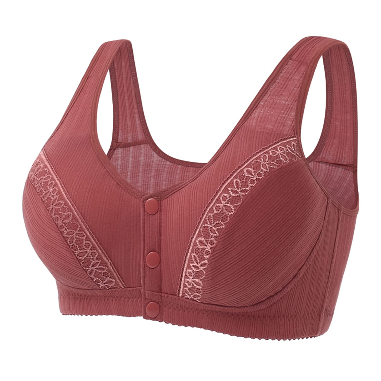 Sexy Front Button Nursing Bras for Women - Large Bust, Adjustable Shoulder Straps, Wirefree & Soft Full Coverage Push Up Bra - Perfect for Breastfeeding Moms & Comfortable Daily Wear