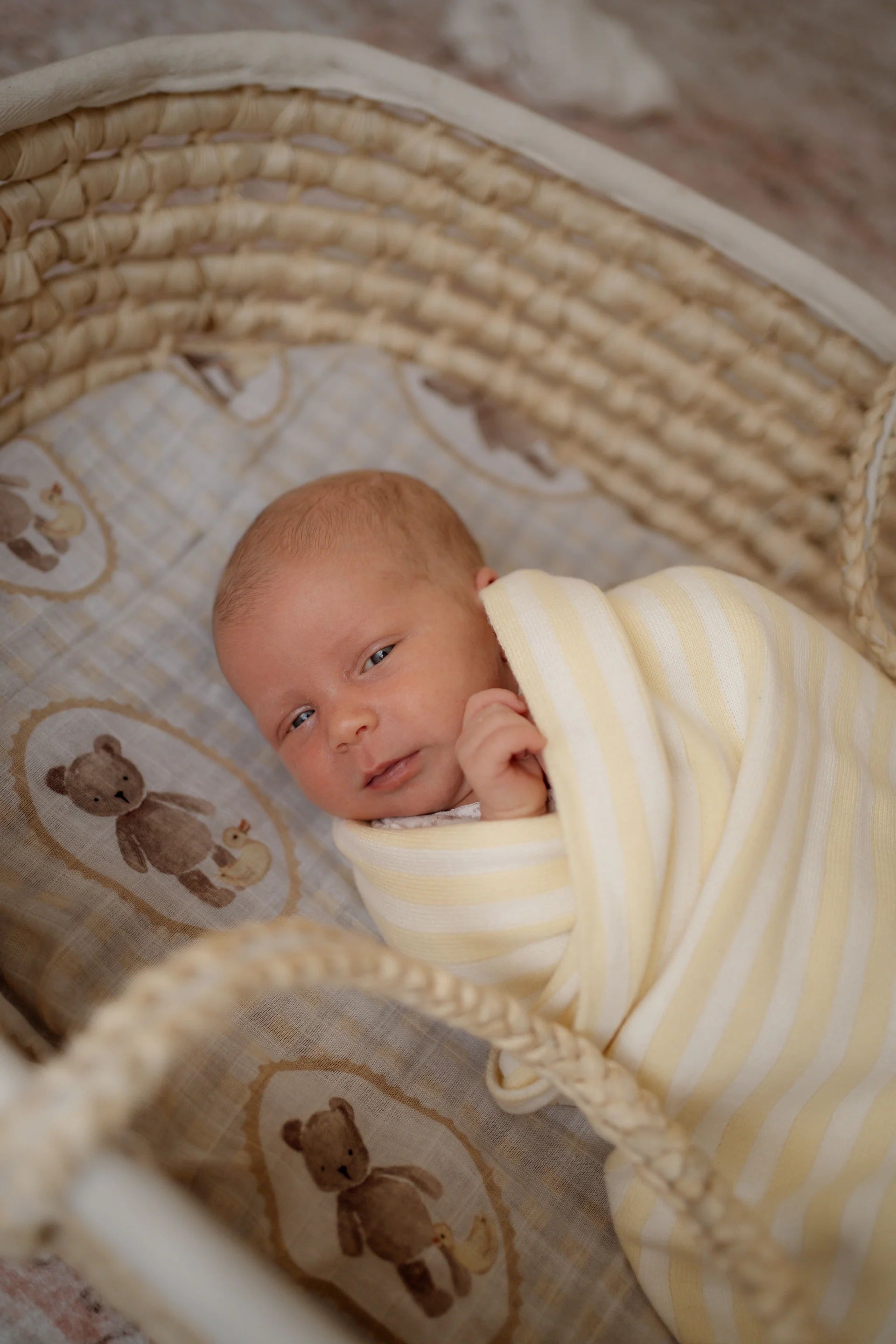 Pop Ya Tot Organic Cotton Baby Blanket - Soft & Hypoallergenic for Newborns & Toddlers - Lemon Carnival Print - Perfect for Nursery, Swaddling & Stroller Use
