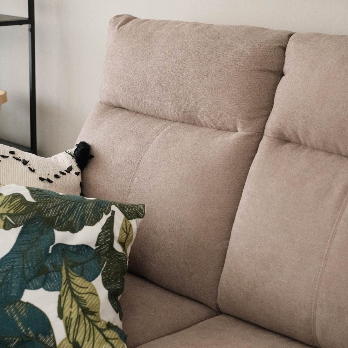 Premium Jessica Belgium Fabric Sofa - Water Repellent, Stain Resistant Upholstery - Perfect for Living Room, Family Room & Home Theater Seating