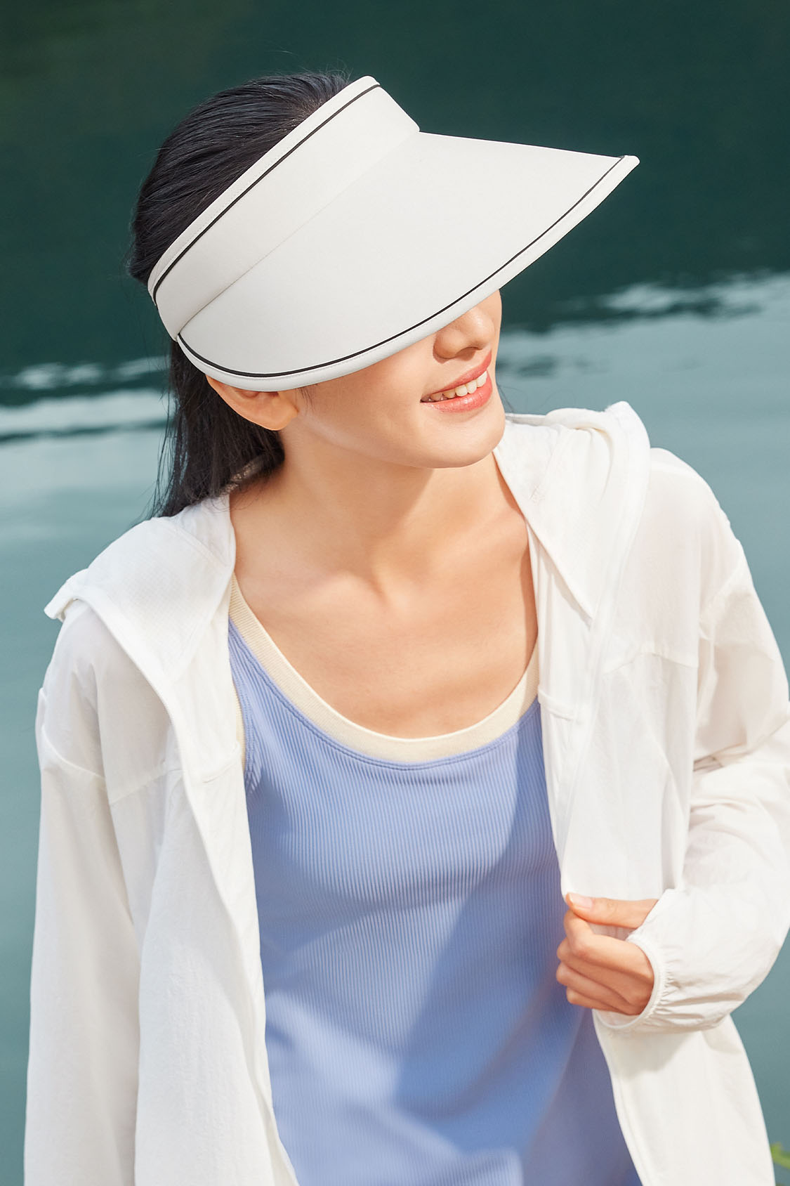 Guji S24 Women's UPF50+ Sun Visor Hat for Outdoor Sports, Running, Hiking & Beach Activities