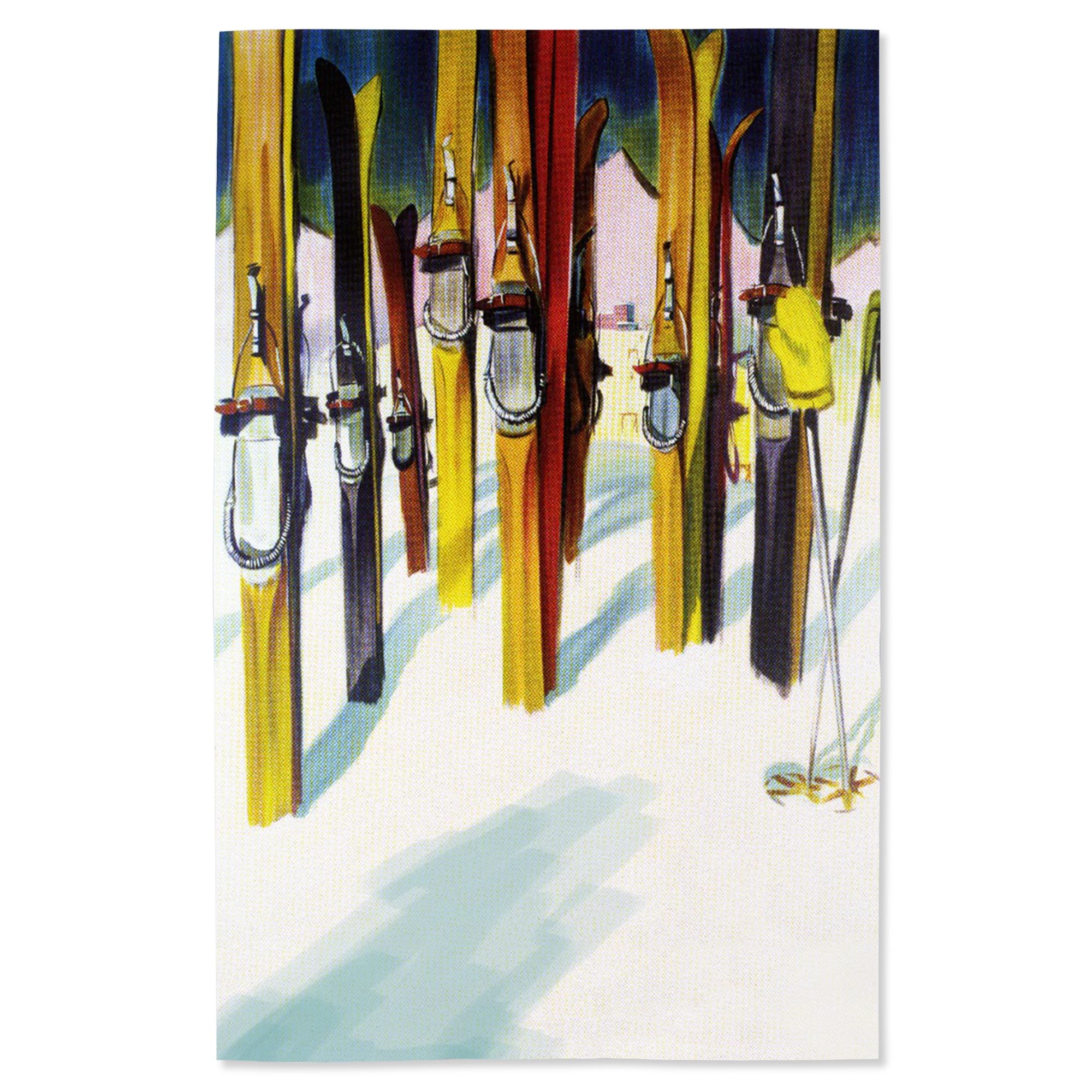 Lantern Press 16x24 Inch Giclee Art Print - Vibrant Ski Landscape Wall Decor for Living Room, Bedroom & Office | Premium Quality Framed Artwork