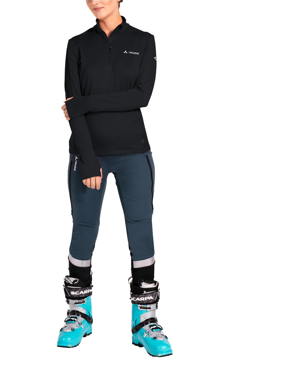 VAUDE Women's Livigno Half-Zip II Fleece Sweatshirt - Warm & Comfortable Pullover for Hiking, Camping & Outdoor Activities