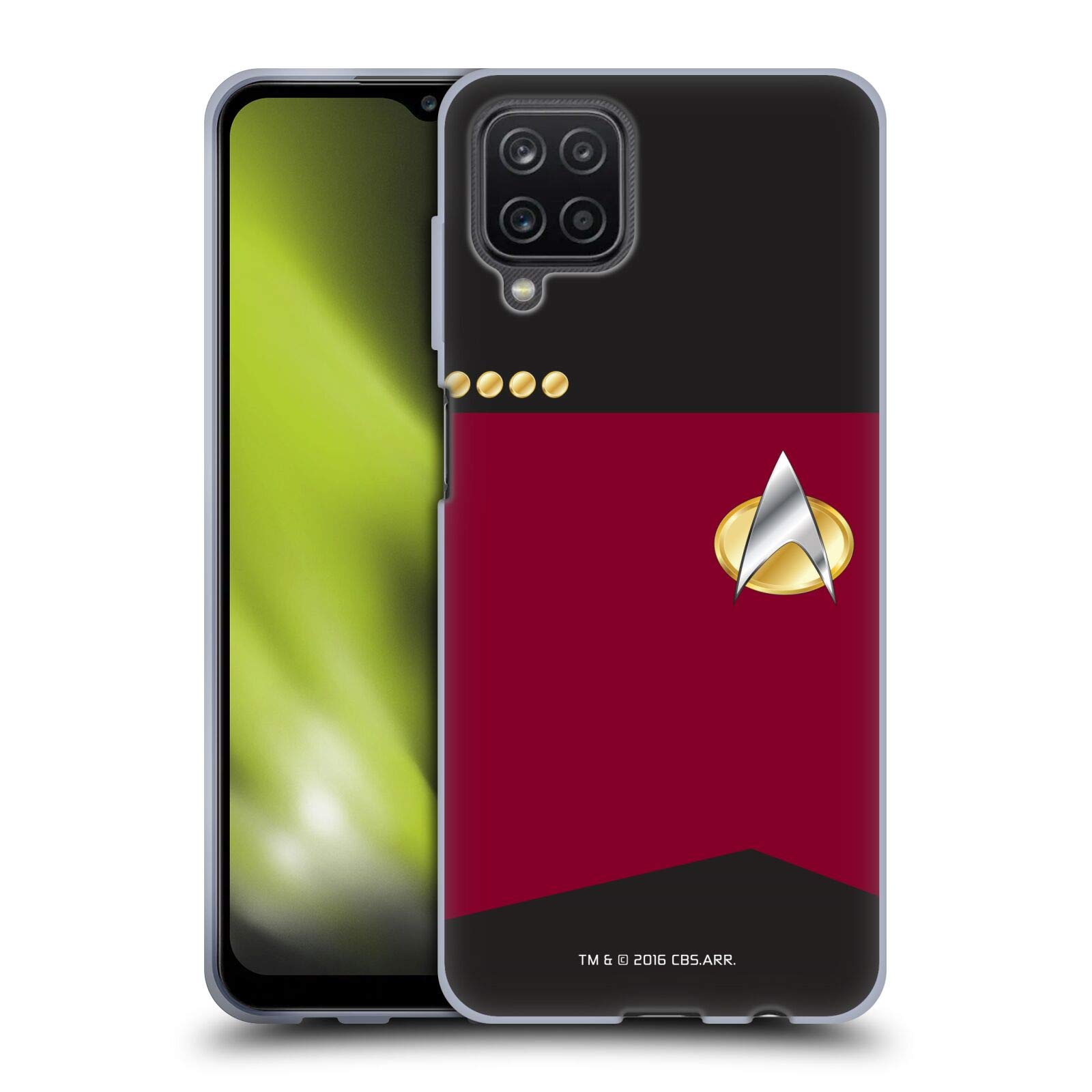 Star Trek Captain Uniforms & Badges TNG Soft Gel Case for Samsung Galaxy A12 (2020) - Officially Licensed by Head Case Designs, Perfect for Trekkies and Sci-Fi Fans