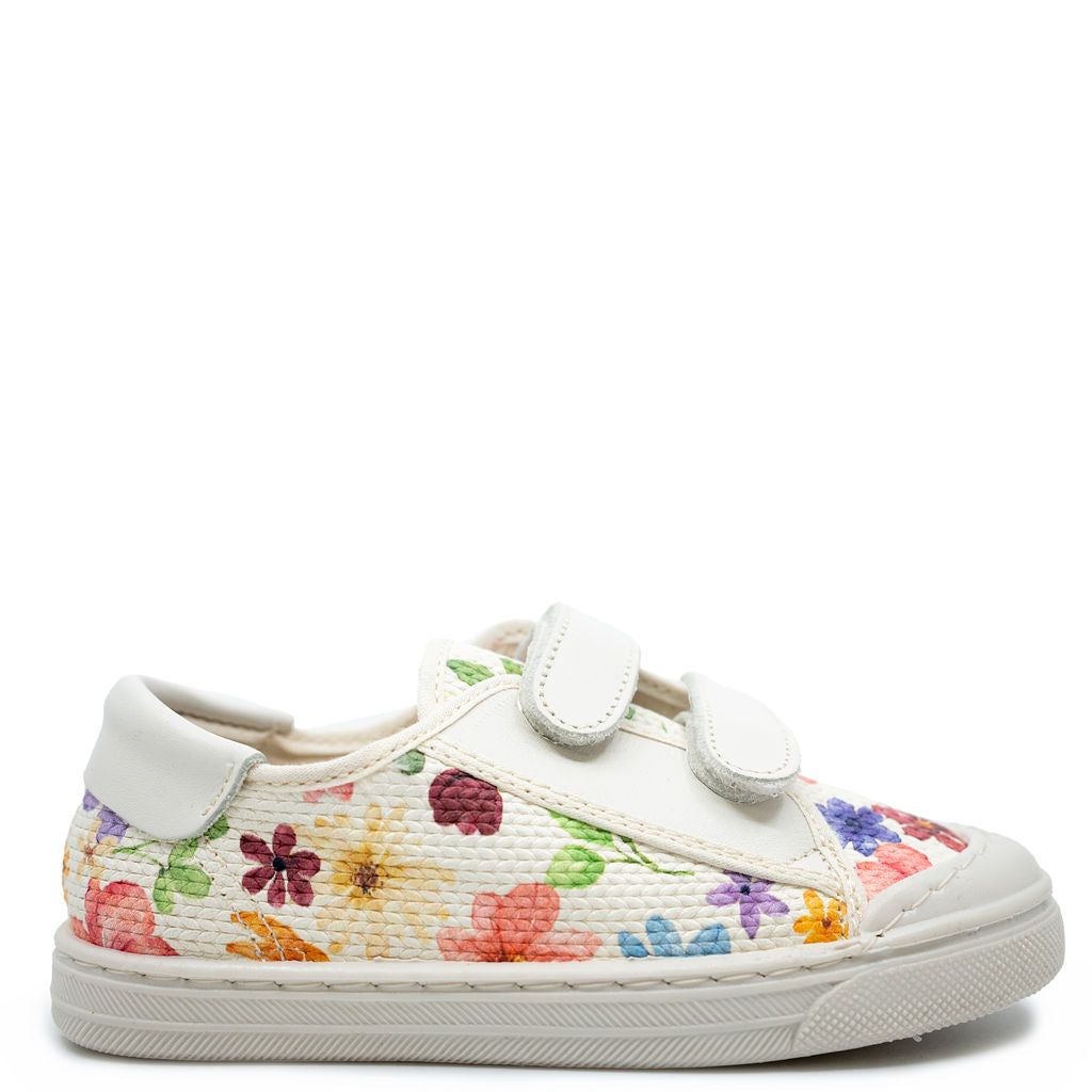Pepe Multi Floral Velcro Sneakers for Women - Comfortable Slip-On Walking Shoes with Breathable Mesh & Non-Slip Sole - Perfect for Casual Outfits, Walking, Travel & Daily Wear