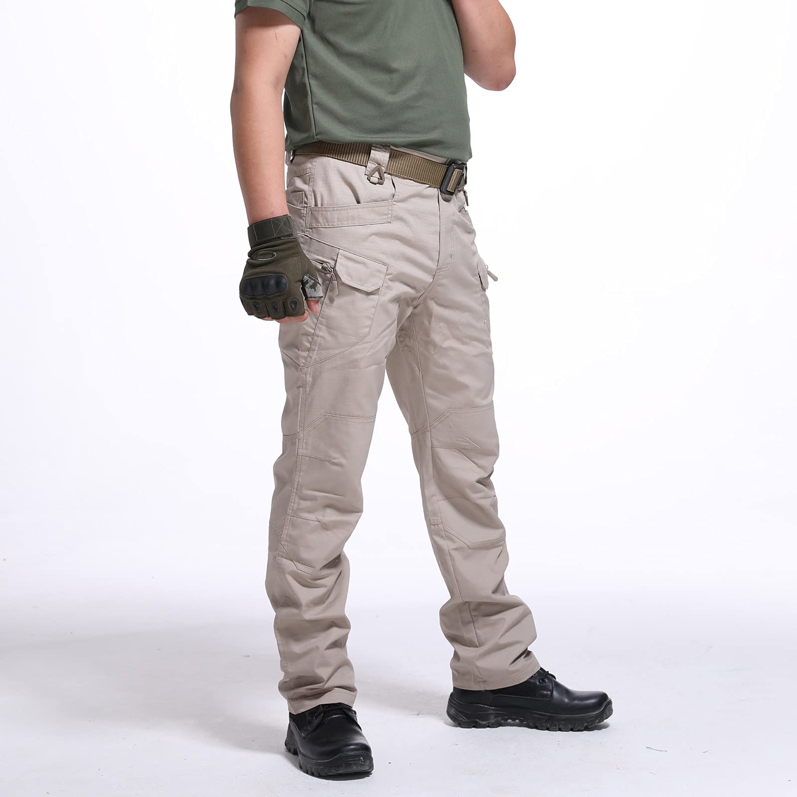 Men's Military Tactical Cargo Pants - Water Resistant, Relaxed Fit Outdoor Hiking Trousers - Army Combat Work Pants for Hiking, Camping & Outdoor Adventures