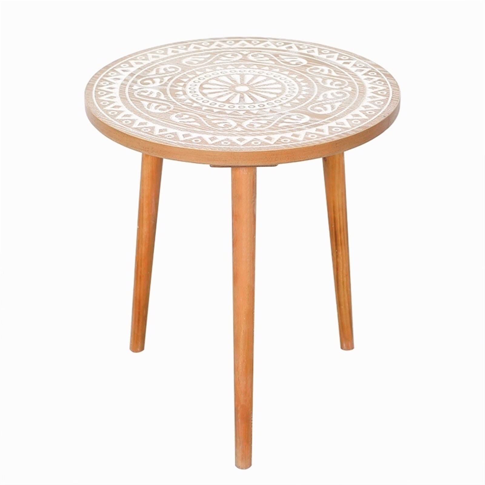 Round Coffee Table End Table - 19.7