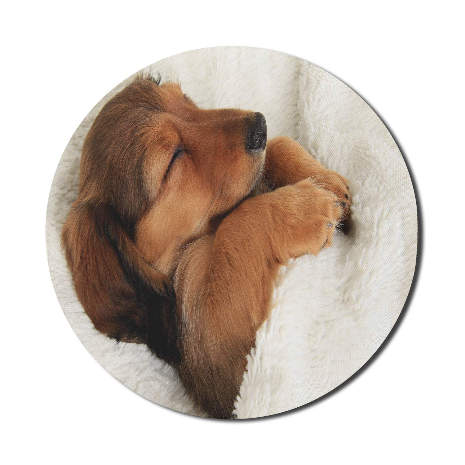 Ambesonne Round Non-Slip Gaming Mouse Pad - 8