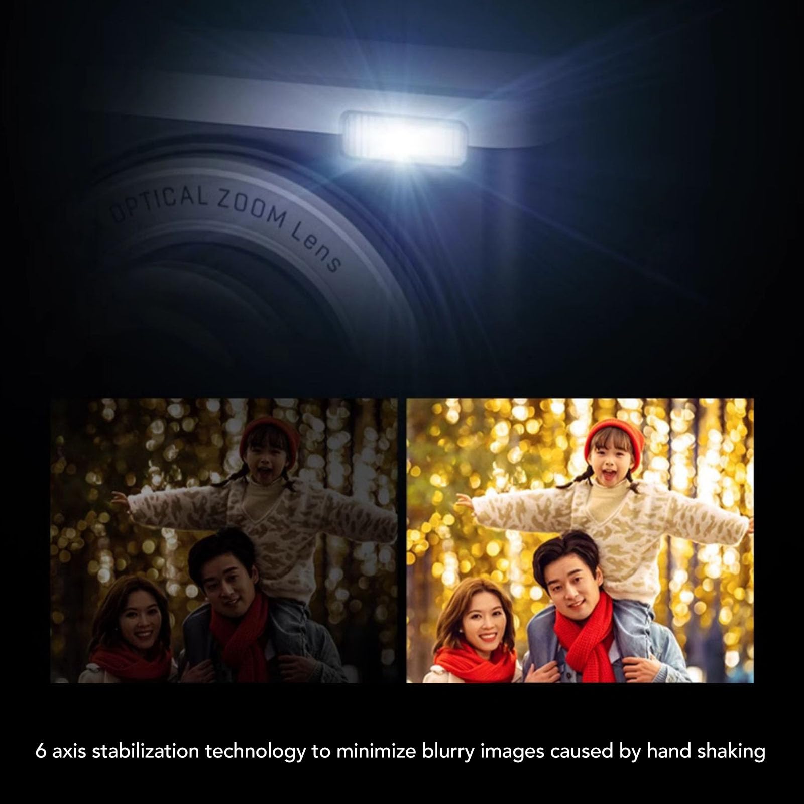5K Digital Camera with 10x Zoom & Anti-Shake for Vlogging & Travel Photography