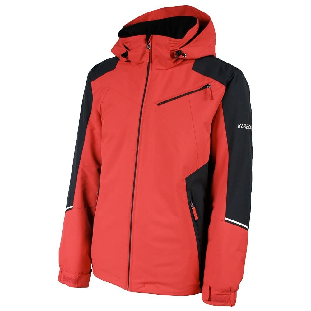 KARBON Men's Insulated Ski Jacket - Waterproof Winter Coat for Snowboarding & Cold Weather - Perfect for Skiing, Hiking & Outdoor Activities