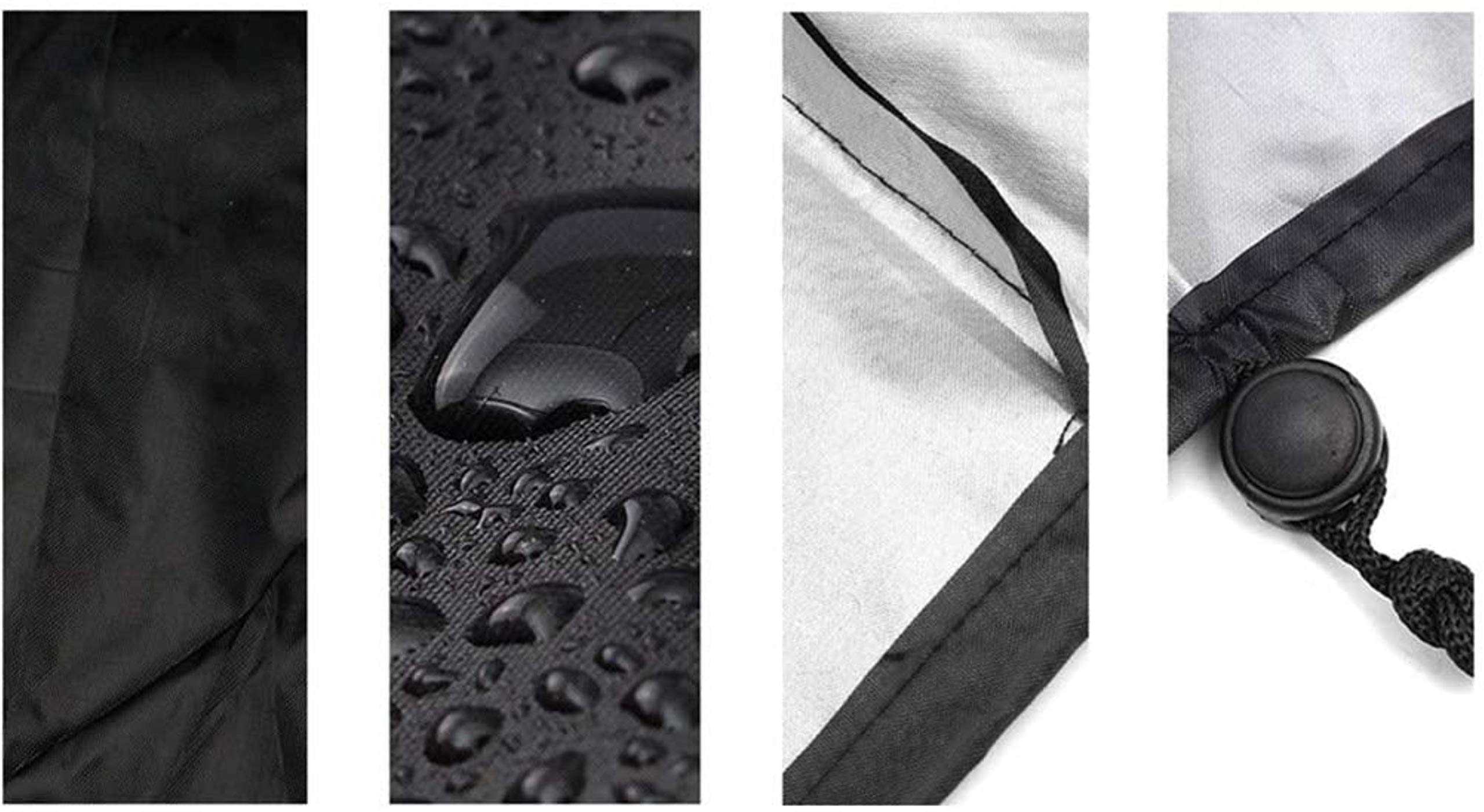 Waterproof 123x123x74cm Patio Garden Table Cover - High Temperature Resistant Outdoor Furniture Protector for Bench, Coffee Table (Black, 15 Size Options) - Perfect for All-Weather Protection & Dust Prevention