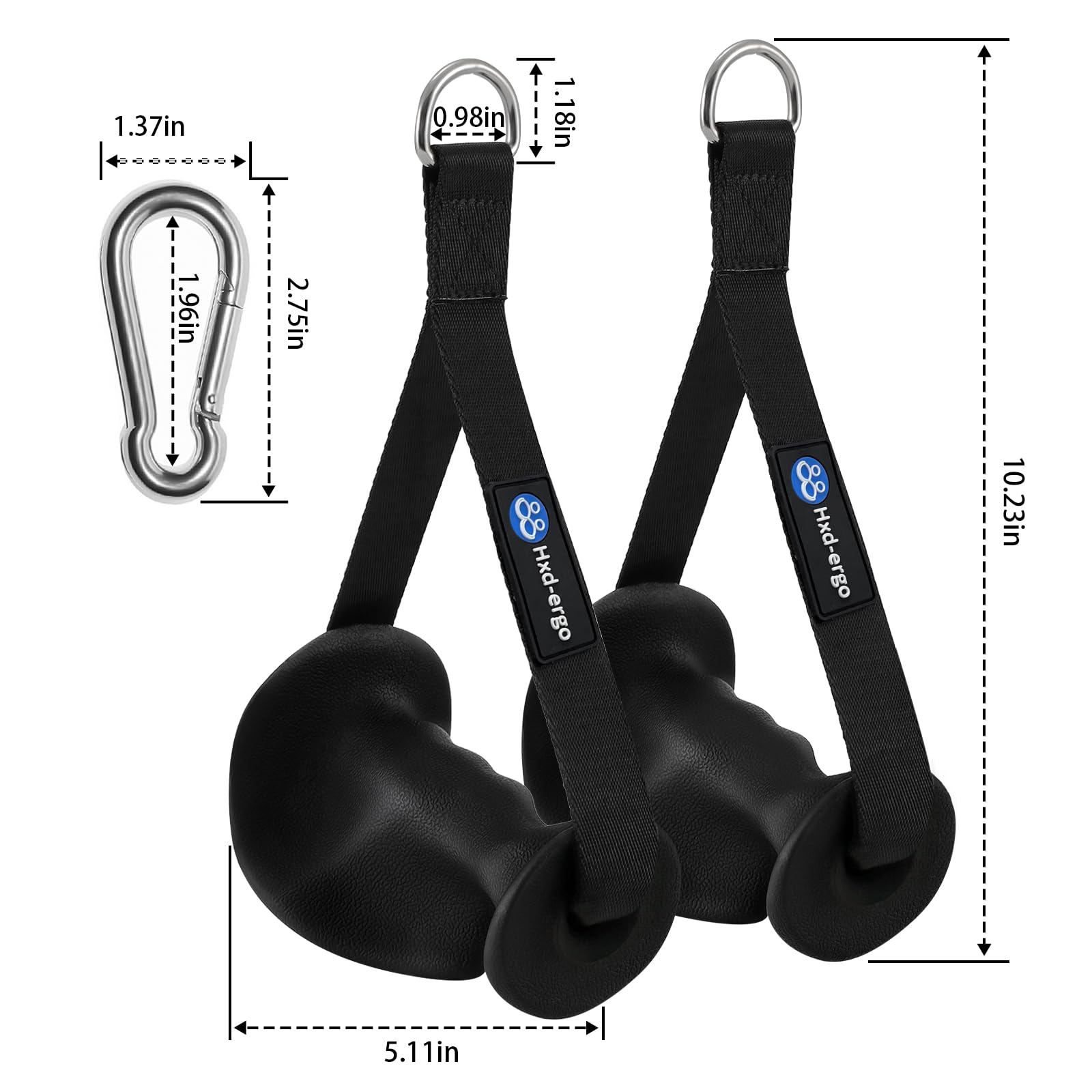 Ergonomic Exercise Handles for Cable Machines - Heavy Duty Workout Handles for Pilates, Strength Training & Resistance Bands | Perfect for Home Gym, CrossFit & Physical Therapy