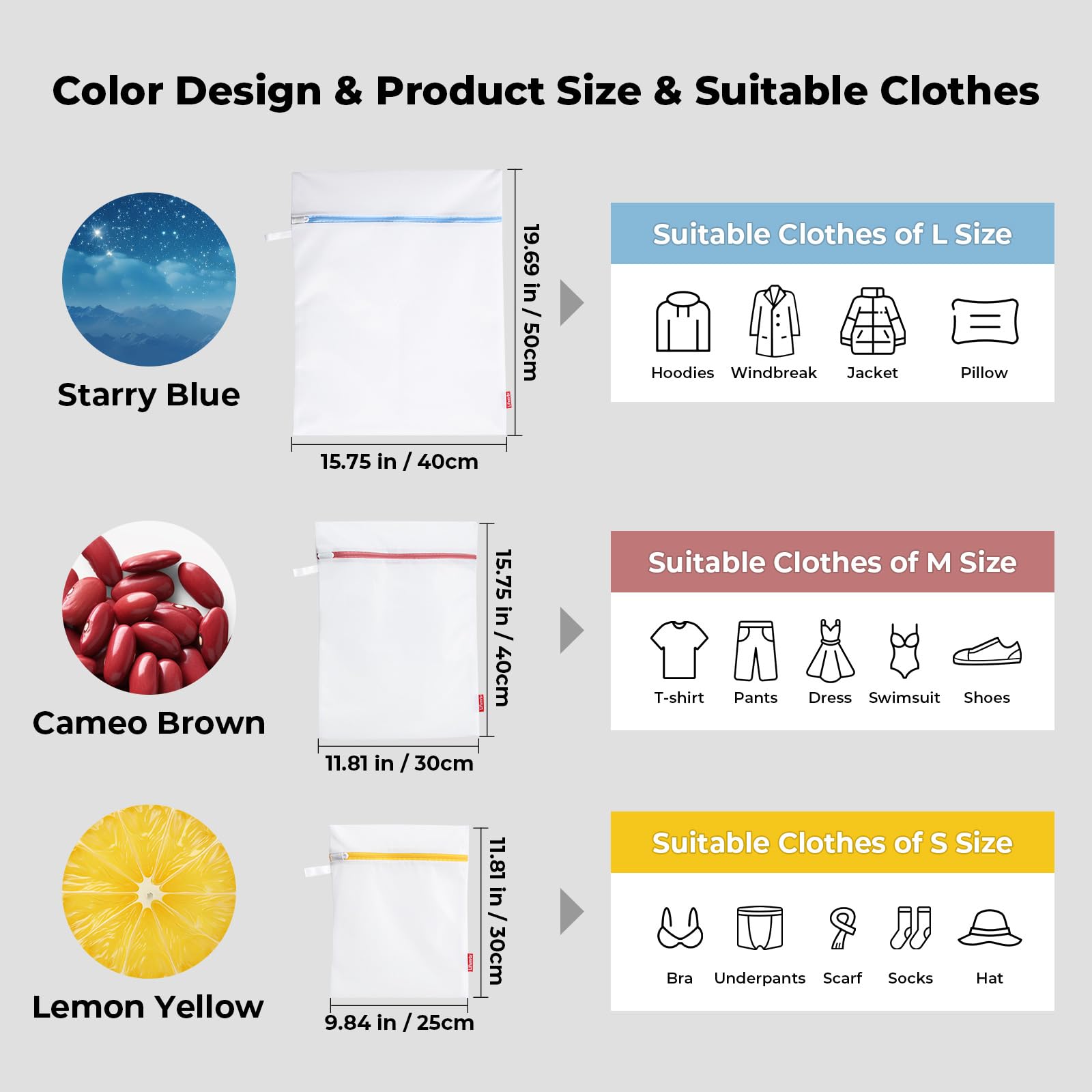 9 Pack Mesh Laundry Bags with Sturdy Zipper - Breathable Wash Bags for Delicates, Lingerie, Underwear, Socks & Shoes - Durable Hanging Loop & Fine Net Design - Perfect for Travel, Gym, Dorm & Home Laundry Organization