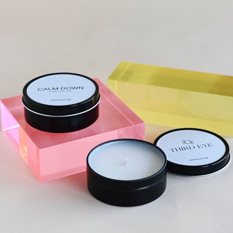 Calm Down Third Eye Candle Duo - Aromatherapy Soy Wax Candles for Meditation, Relaxation & Stress Relief - Perfect for Yoga, Spa & Home Decor
