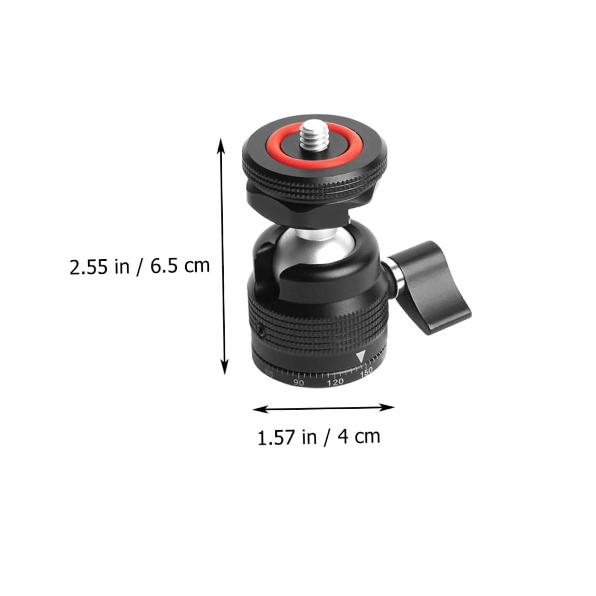 Universal Ball Head with Cold Shoe Mount - 360° Rotating Aluminum Alloy Mini Tripod for DSLR/SLR Cameras - Perfect for Photography, Videography & Vlogging Accessories