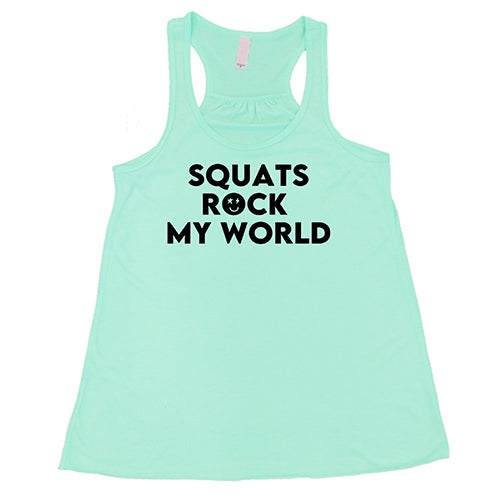 Squats Rock My World T-Shirt - Gym Workout & Fitness Apparel for Women & Men - Perfect for Weightlifting, CrossFit & Gym Motivation
