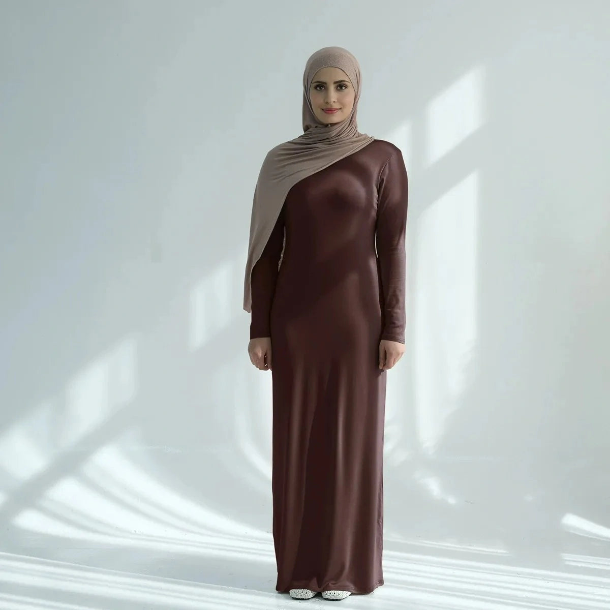 Plain Solid Color Modal Abaya Dress for Women - Comfortable Muslim Prayer Dress #25933 | Perfect for Prayer, Mosque, and Everyday Wear