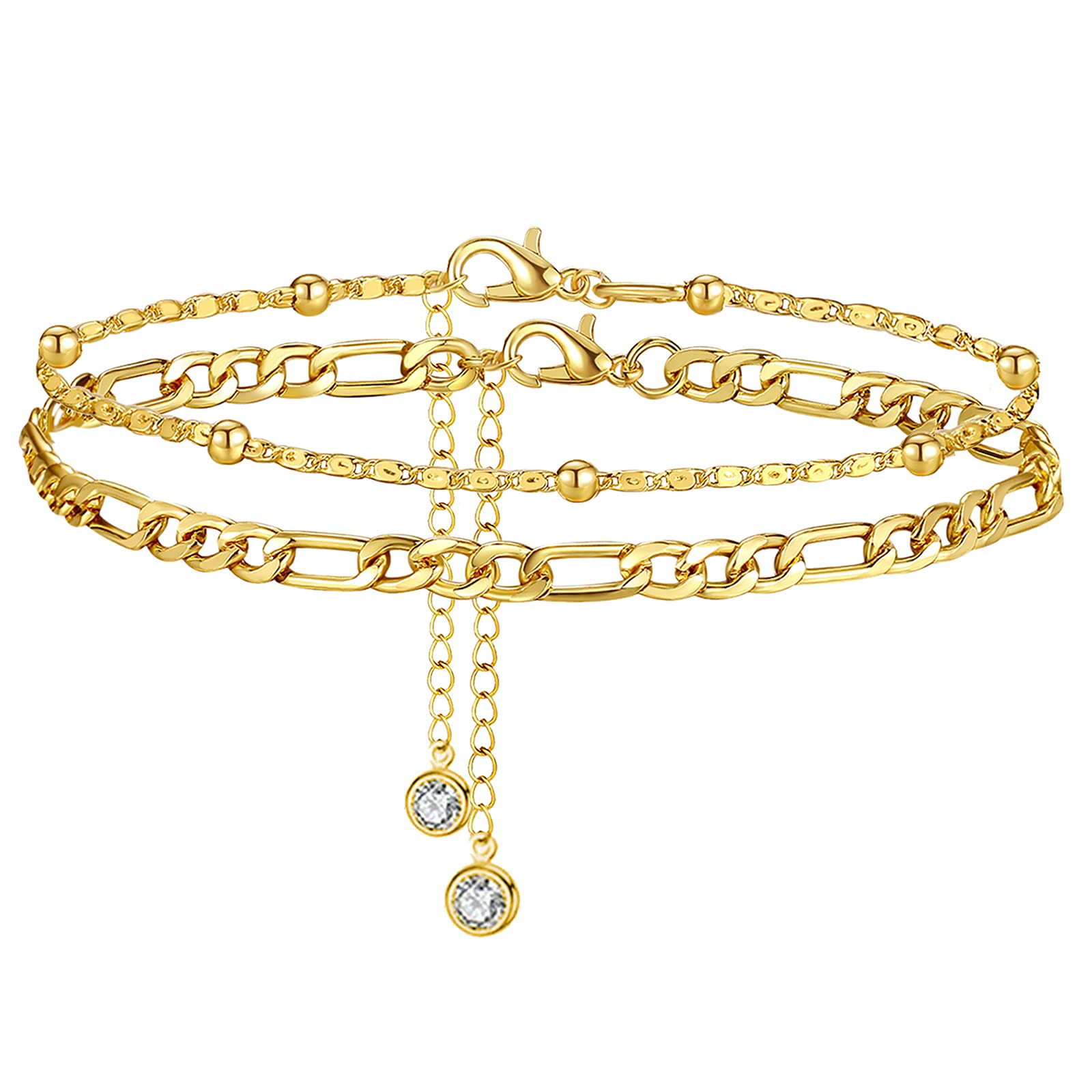 Elegant Gold Ankle Bracelets for Women - Dainty Paperclip Link Chain Anklets, Perfect for Summer Beach Vacation Outfits & Foot Jewelry Gifts | Ideal for Weddings, Parties, and Casual Wear