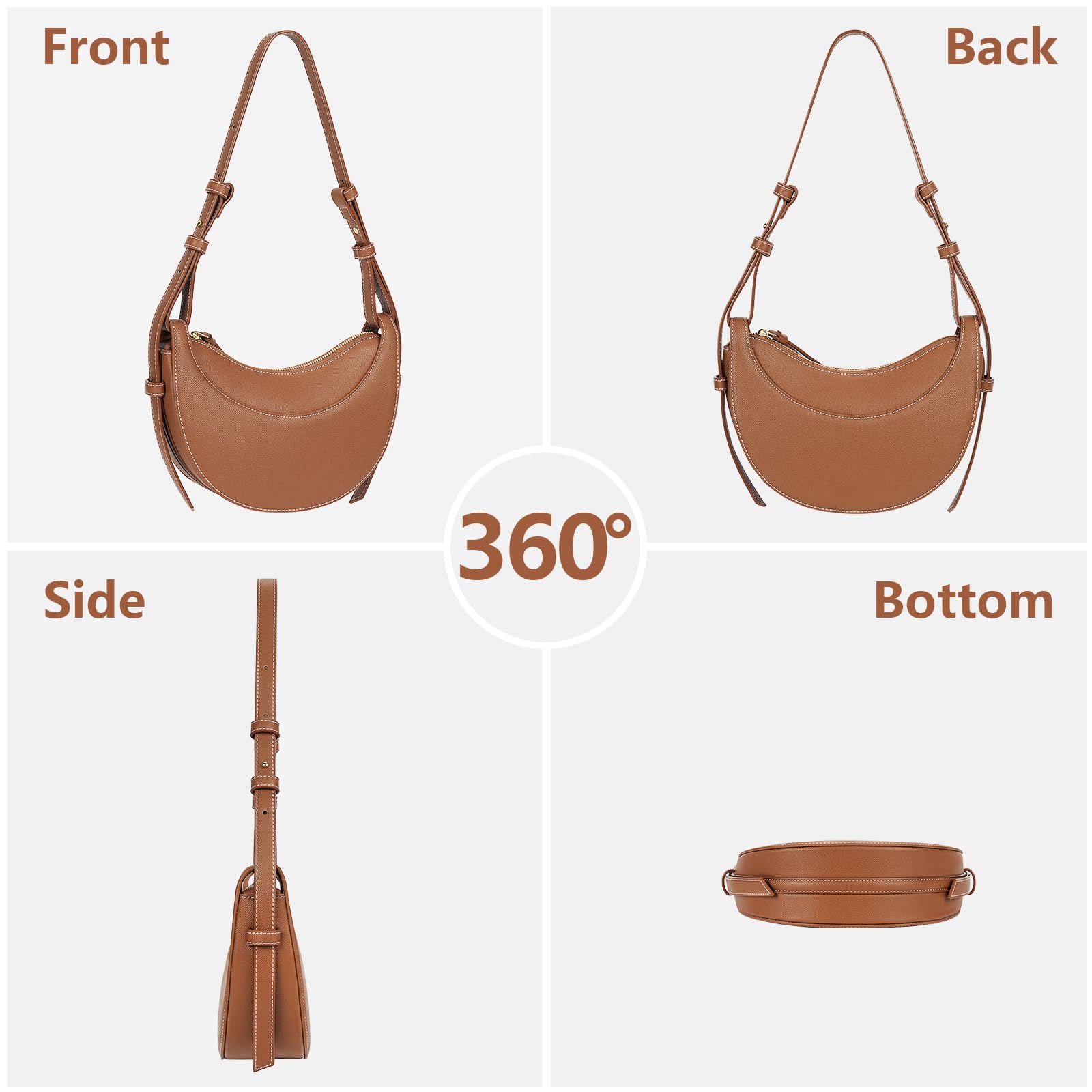 Stylish Women's Saddle Shoulder Bag - Trendy Crescent Crossbody Purse & Hobo Handbag for Everyday Use, Travel, and Shopping