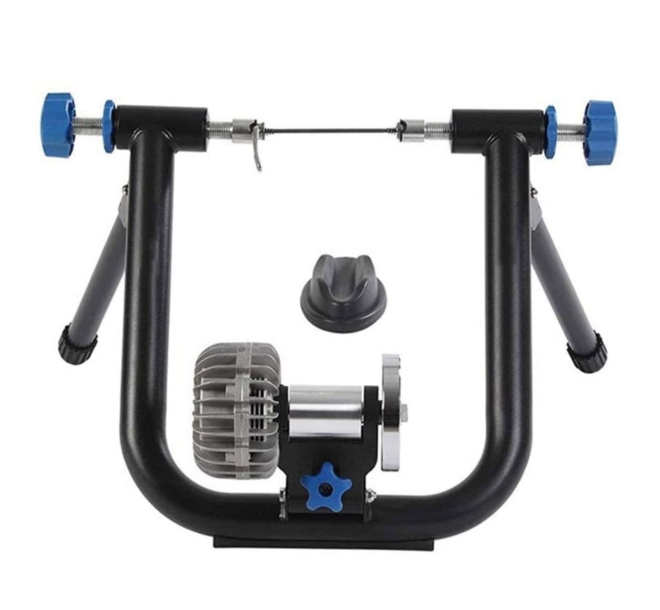 Premium Bike Trainer Stand - Indoor Bicycle Training Stand for Mountain & Road Bikes | Portable & Foldable Cycling Trainer with Fluid Flywheel | Perfect for Home Gym, Winter Training & Indoor Cycling Workouts (Black)