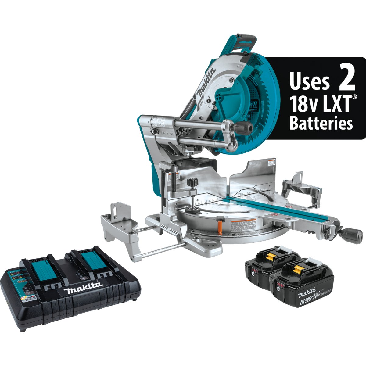 36V (18V X2) LXT Brushless 12-Inch Dual-Bevel Sliding Compound Miter Saw with AWS and Laser Guide - Perfect for Woodworking, Carpentry, and DIY Projects