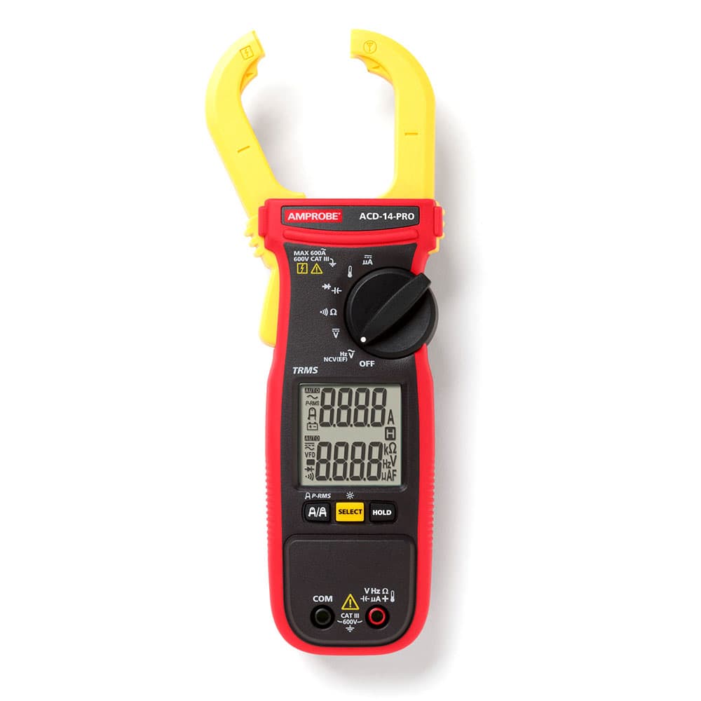 Amprobe 4718977 ACD 14 PRO 600V/600A TRMS Dual Display Autoranging HVAC Clamp Meter - Professional Electrical Tester for HVAC, Electricians & Home Use