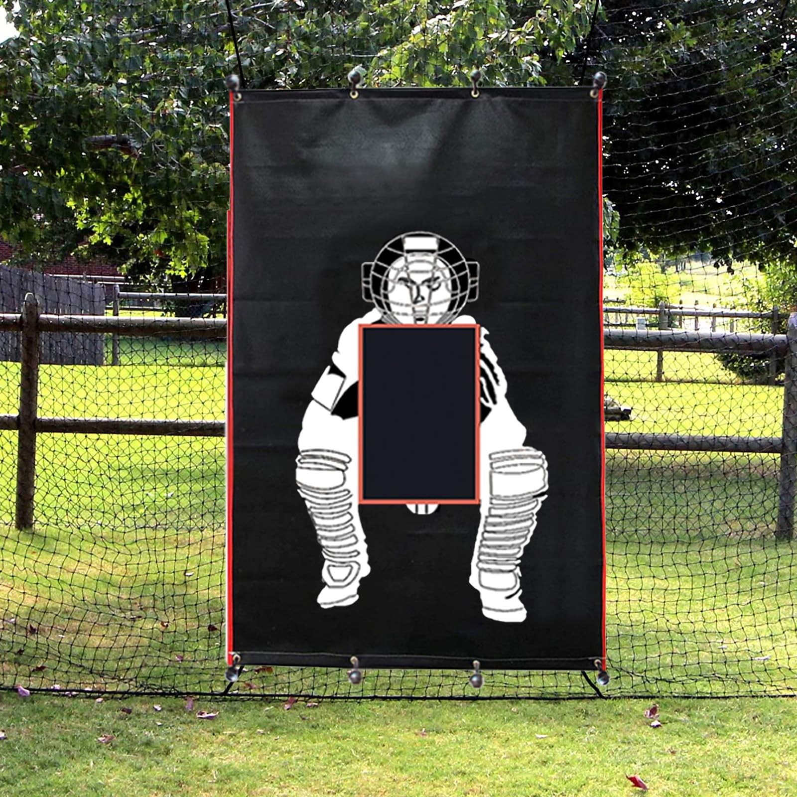 Durable Baseball Backstop Net with Strike Zone for Outdoor Practice