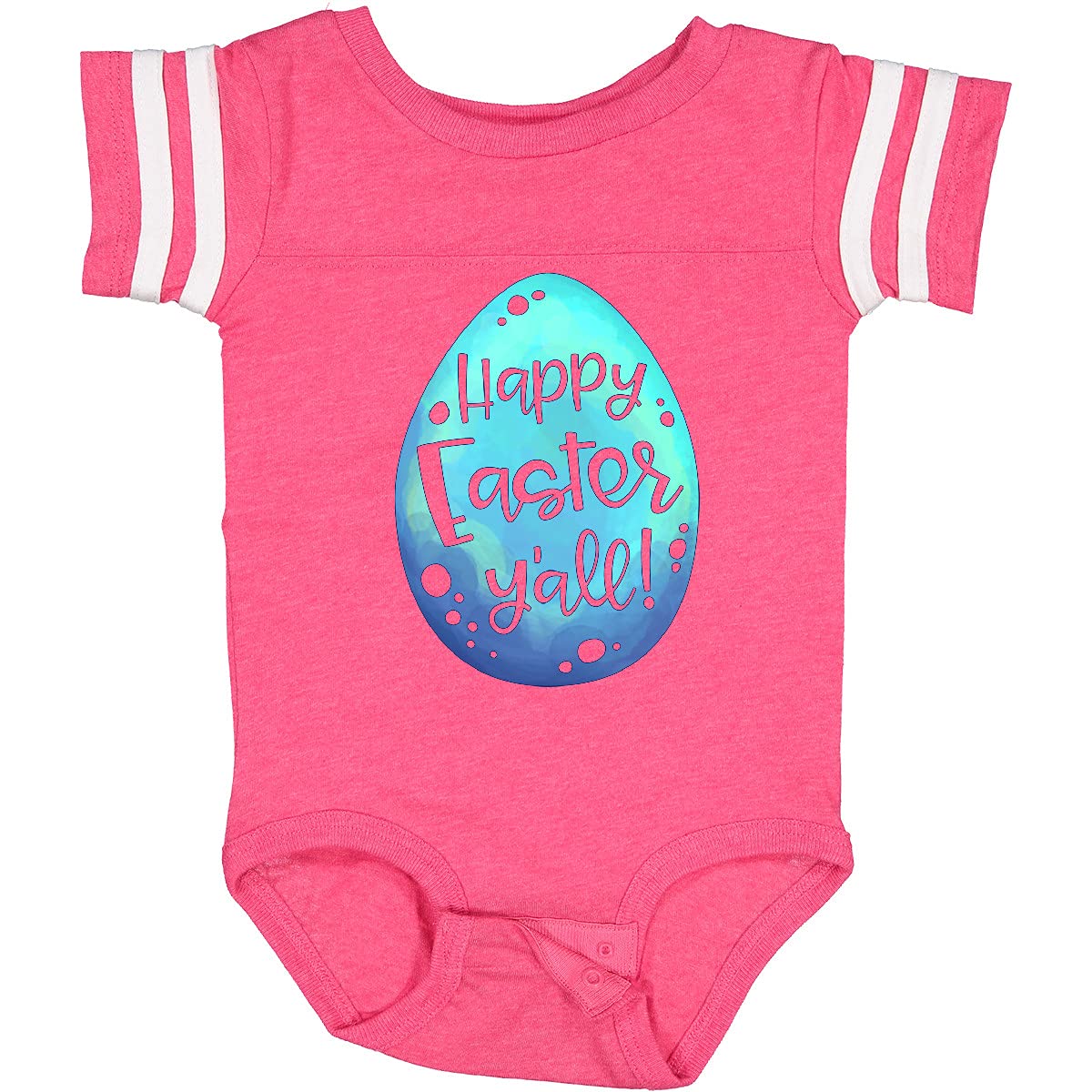 Inktastic Happy Easter Y'all Blue Easter Egg Baby Bodysuit - Cute Easter Outfit for Infants & Toddlers - Perfect for Easter Photos, Egg Hunts & Family Gatherings