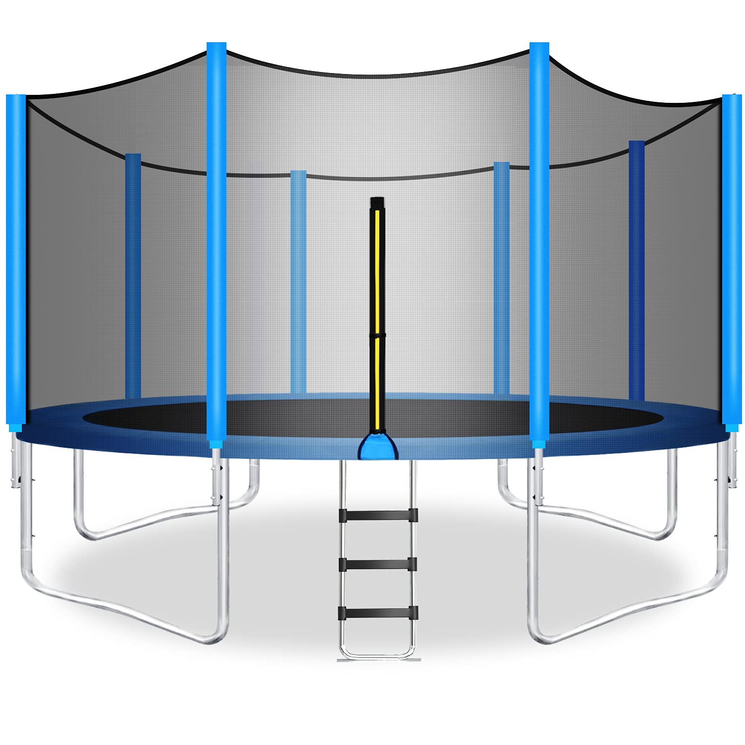 15FT 14FT 12FT 10FT Kids Trampoline with Safety Enclosure Net - Outdoor Backyard Bounce Trampoline for Family & Adults | Includes All Accessories | Perfect for Backyard Fun, Exercise & Kids Birthday Parties