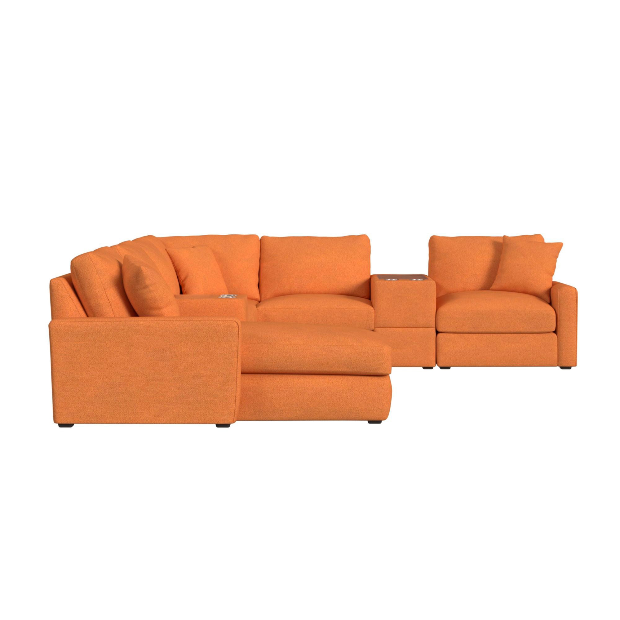 Simply Elements The Big Way 8-Piece Sectional Sofa Set - Modern L-Shaped Living Room Couch for Spacious Homes & Family Gatherings