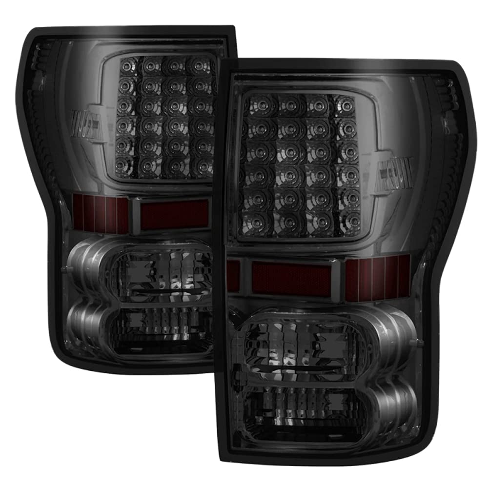 Xtune LED Tail Lights for Cars - Smoke Lens (ALT-ON-TTU07-LED-SM) | Waterproof & Durable Brake Lights | Perfect for Jeep Wrangler, Ford F-150, Chevy Silverado & Other Trucks & SUVs