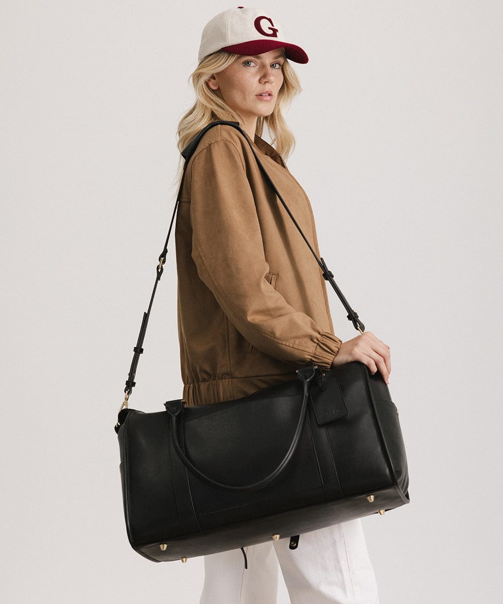 Atlas Weekender Bag - Vegan Leather Duffle for Travel, Gym & Hospital | Stylish & Spacious Carry-On for Women & Men | Perfect for Overnight Trips, Workouts & Maternity Stay