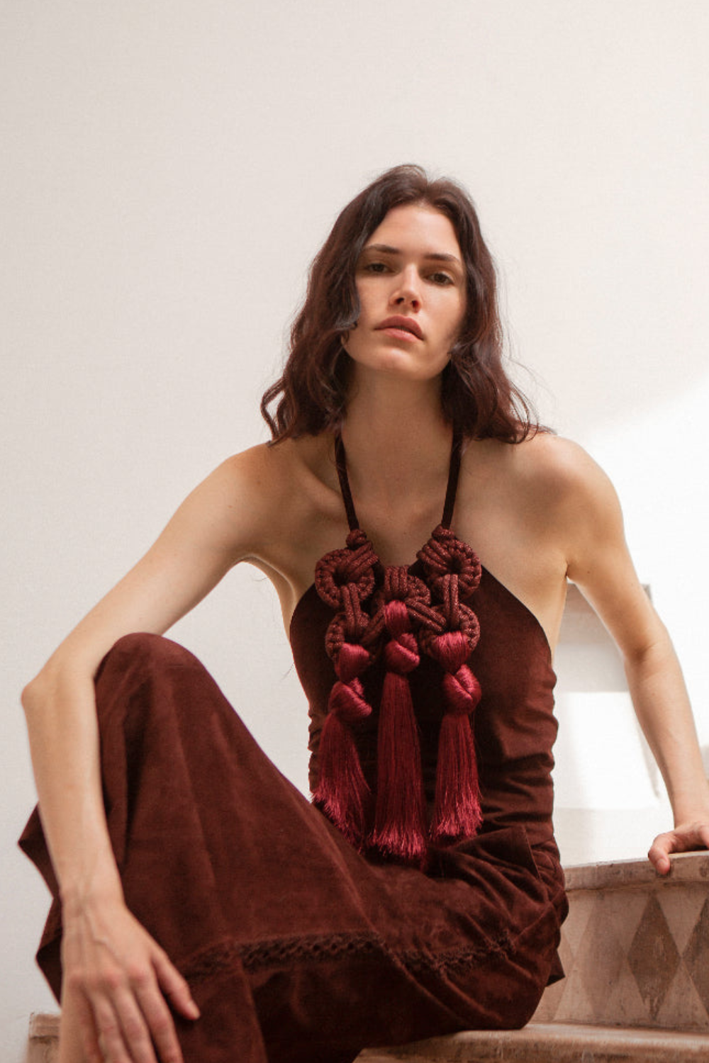 Kell Knot Top in Chocolate Brown - Stylish Women's Knotted Blouse for Casual Outings & Date Nights