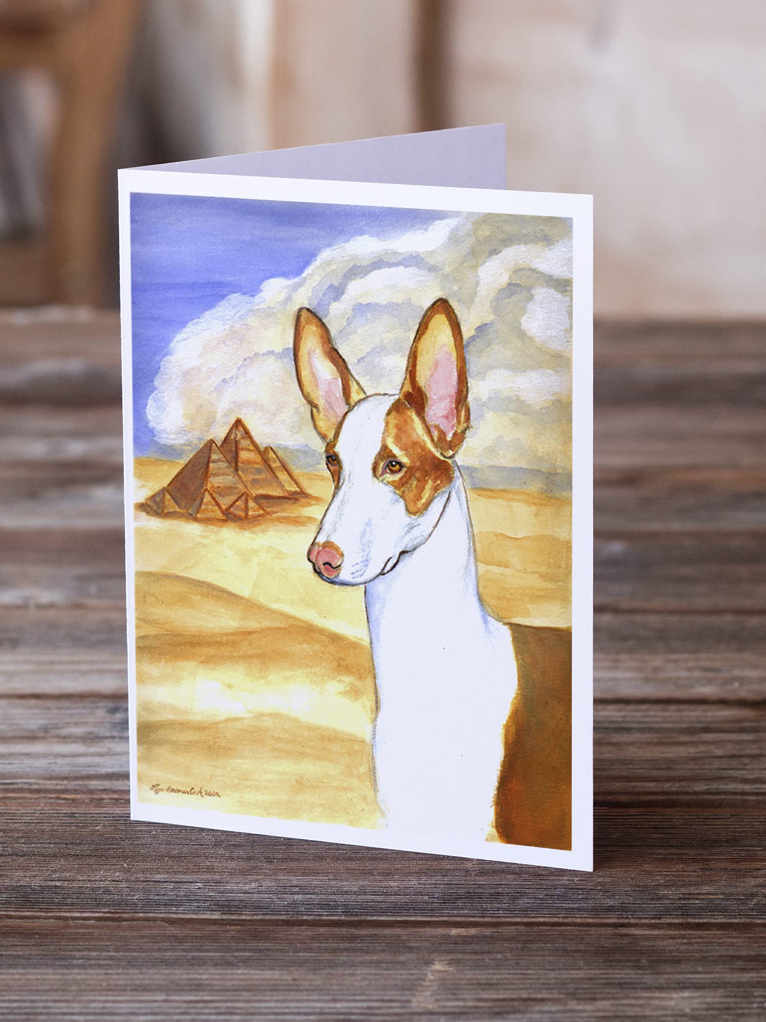 Ibizan Hound Greeting Cards - Pack of 8 Blank A7 (5x7) Note Cards with Envelopes | Whimsical Dog Lover Stationery | Perfect for Birthdays, Thank You Notes & Pet Appreciation Gifts